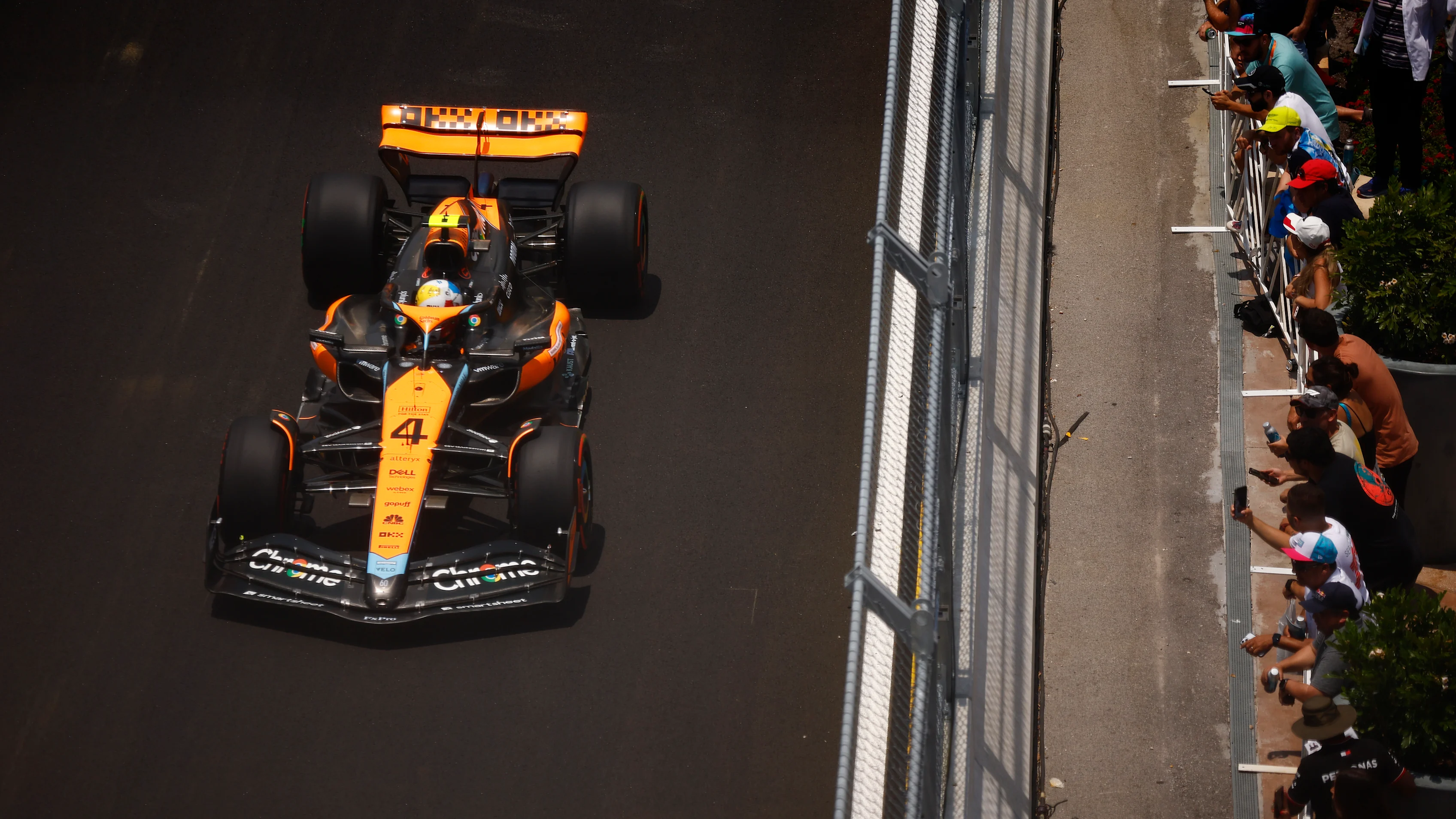 MIAMI, FLORIDA - MAY 06: Lando Norris of Great Britain driving the (4) McLaren MCL60 Mercedes on track during final practice ahead of the F1 Grand Prix of Miami at Miami International Autodrome on May 06, 2023 in Miami, Florida. (Photo by Jared C. Tilton/Getty Images)