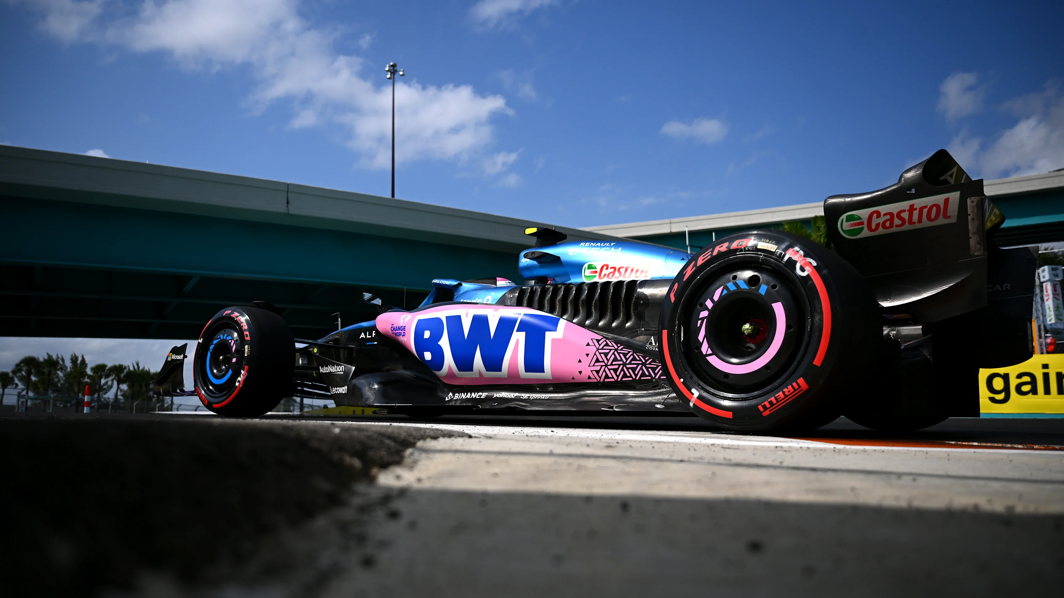 MIAMI, FLORIDA - MAY 06: Pierre Gasly of France driving the (10) Alpine F1 A523 Renault on track during qualifying ahead of the F1 Grand Prix of Miami at Miami International Autodrome on May 06, 2023 in Miami, Florida. (Photo by Clive Mason - Formula 1/Formula 1 via Getty Images)