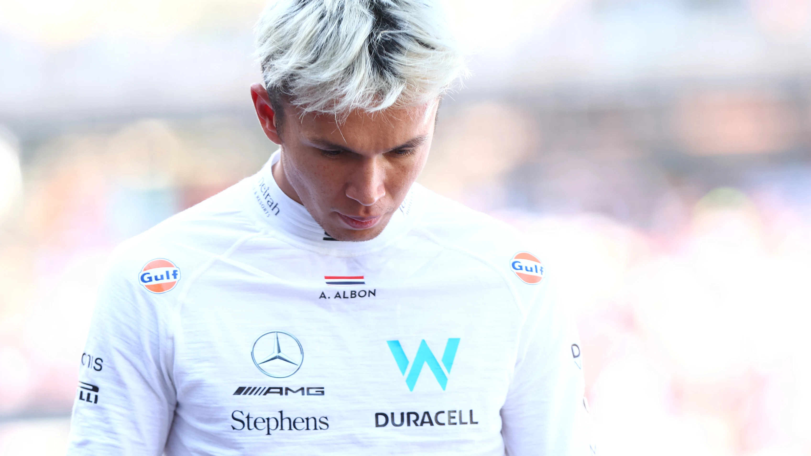 MONTE-CARLO, MONACO - MAY 27: 13th placed qualifier Alexander Albon of Thailand and Williams looks on in parc ferme during qualifying ahead of the F1 Grand Prix of Monaco at Circuit de Monaco on May 27, 2023 in Monte-Carlo, Monaco. (Photo by Dan Istitene - Formula 1/Formula 1 via Getty Images)