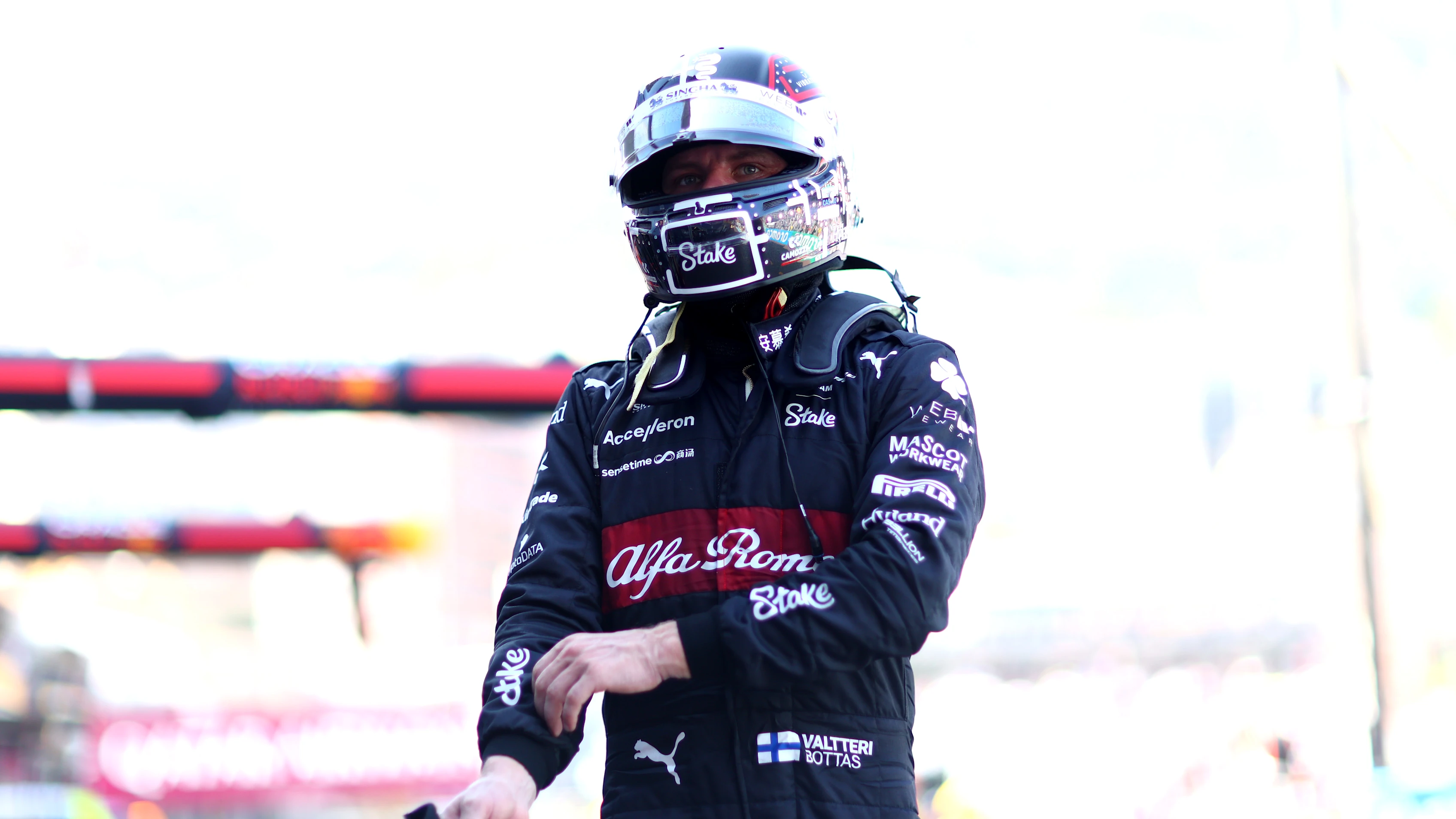 MONTE-CARLO, MONACO - MAY 27: 15th placed qualifier Valtteri Bottas of Finland and Alfa Romeo F1 walks in the Pitlane during qualifying ahead of the F1 Grand Prix of Monaco at Circuit de Monaco on May 27, 2023 in Monte-Carlo, Monaco. (Photo by Dan Istitene - Formula 1/Formula 1 via Getty Images)