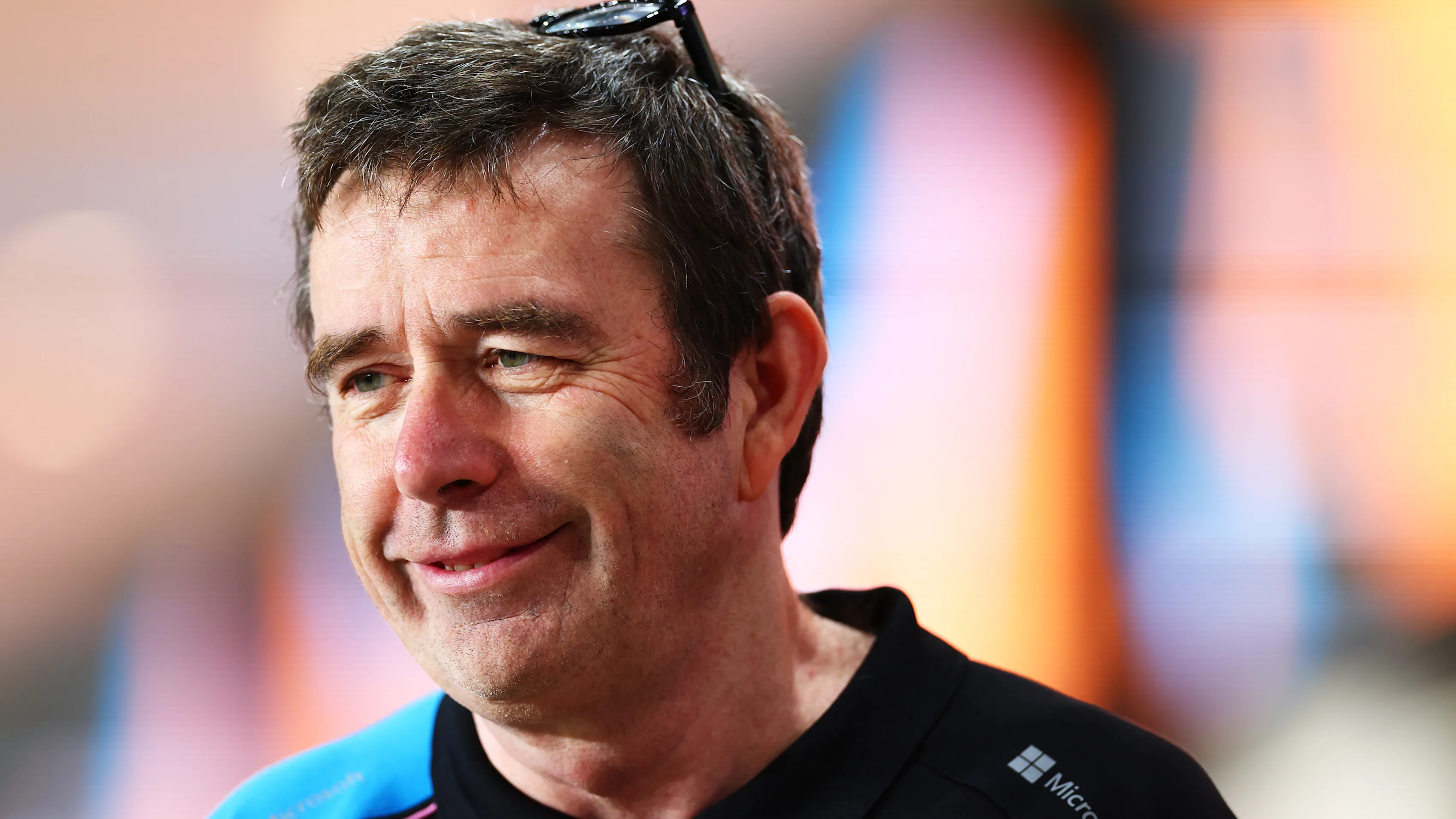 LUSAIL CITY, QATAR - OCTOBER 06: Bruno Famin, Interim Team Principal of Alpine F1 looks on in the