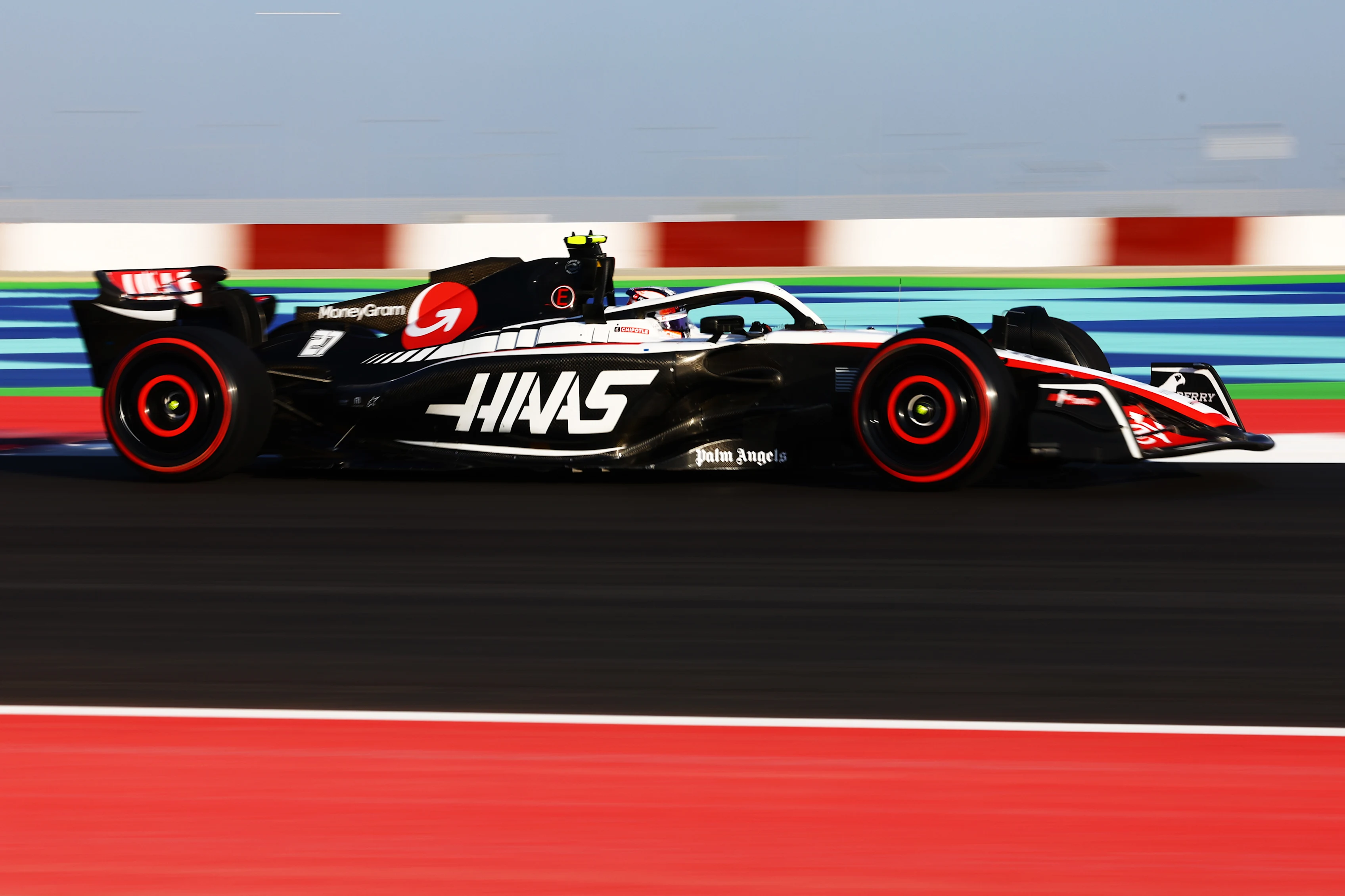 LUSAIL CITY, QATAR - OCTOBER 07: Nico Hulkenberg of Germany driving the (27) Haas F1 VF-23 Ferrari