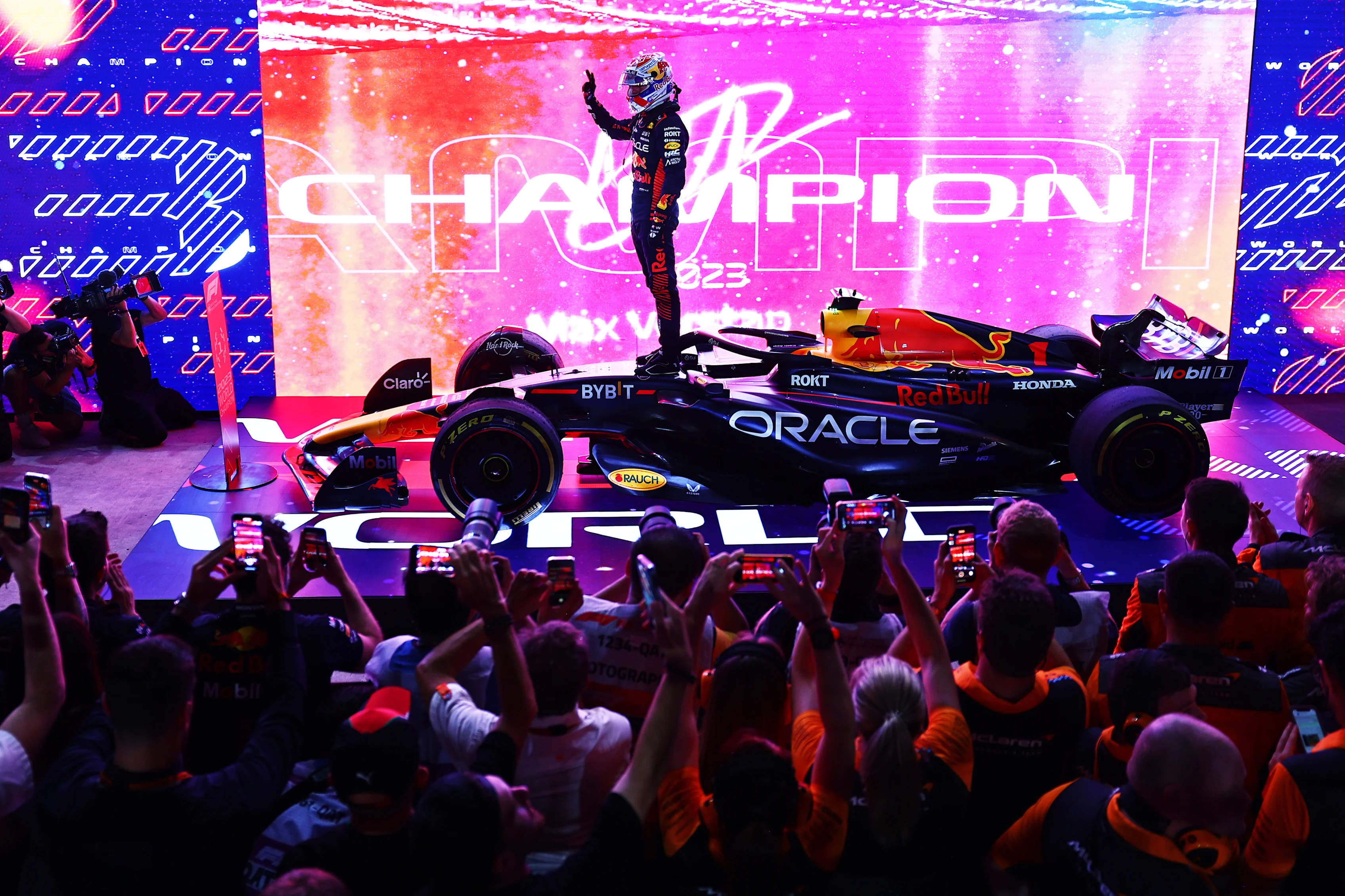 LUSAIL CITY, QATAR - OCTOBER 07: 2023 F1 World Drivers Champion Max Verstappen of the Netherlands