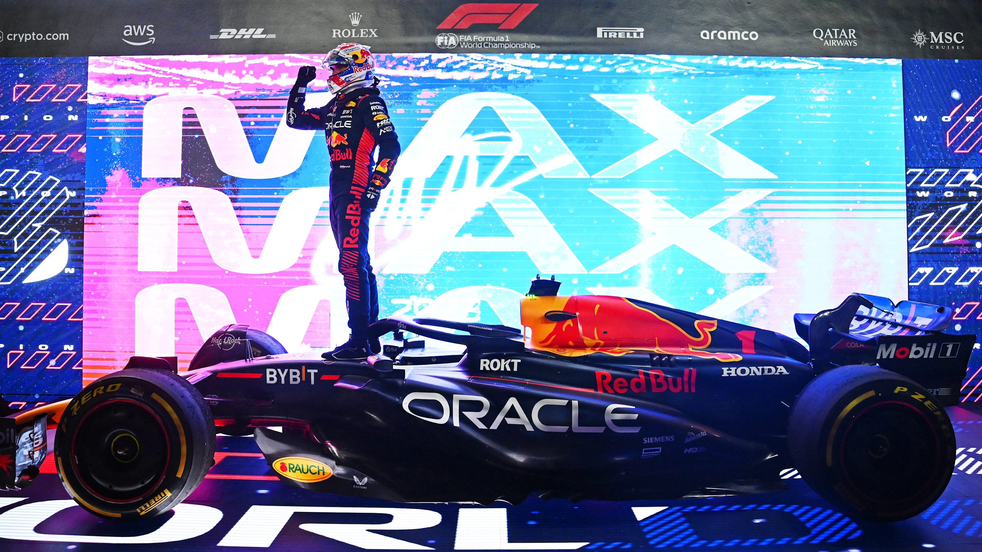 LUSAIL CITY, QATAR - OCTOBER 07: 2023 F1 World Drivers Champion Max Verstappen of the Netherlands