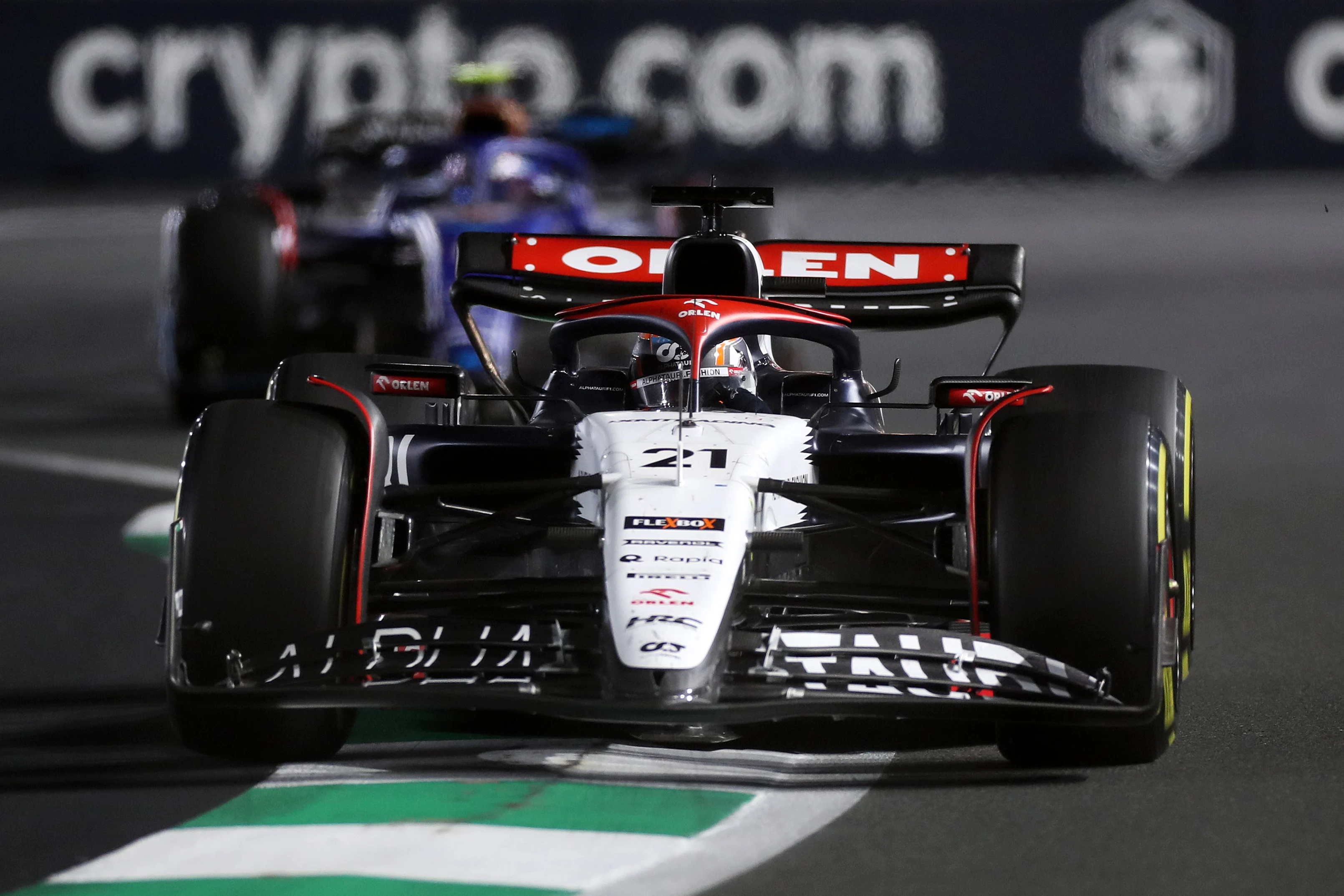 JEDDAH, SAUDI ARABIA - MARCH 19: Nyck de Vries of Netherlands driving the (21) Scuderia AlphaTauri