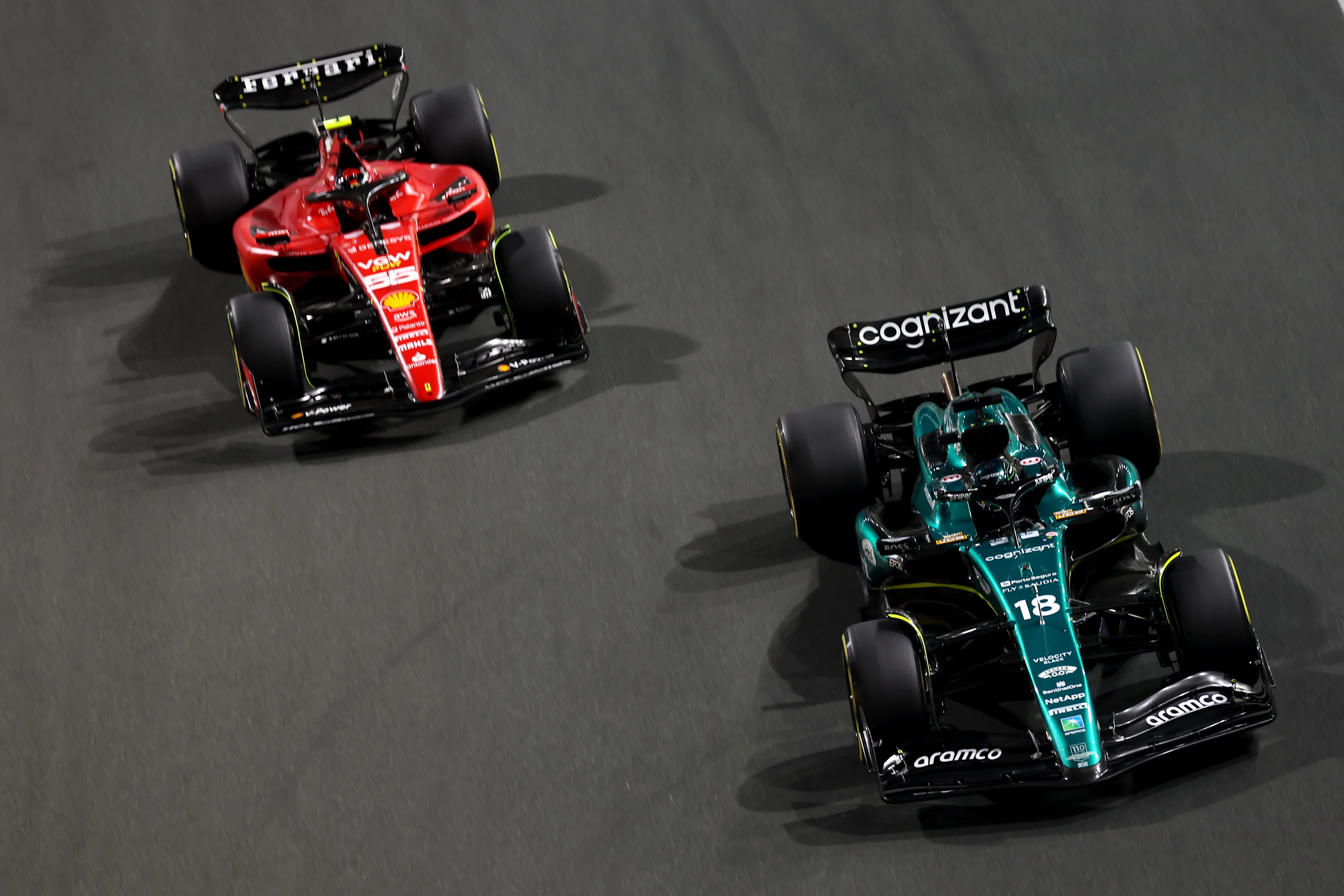 JEDDAH, SAUDI ARABIA - MARCH 19: Lance Stroll of Canada driving the (18) Aston Martin AMR23