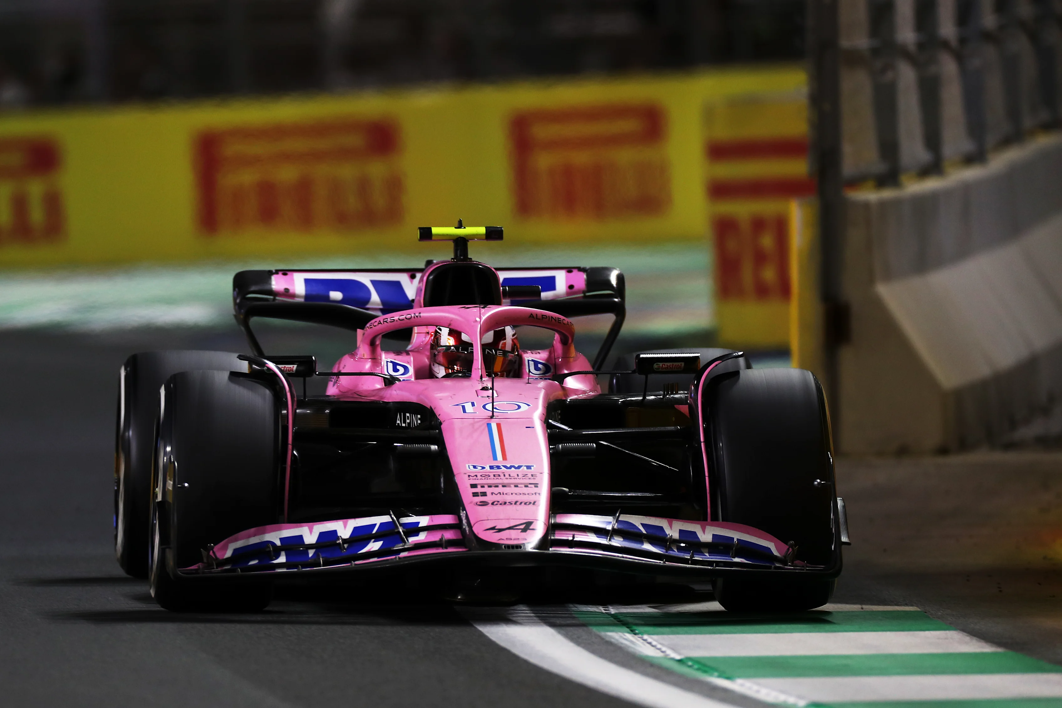 JEDDAH, SAUDI ARABIA - MARCH 19: Pierre Gasly of France driving the (10) Alpine F1 A523 Renault on