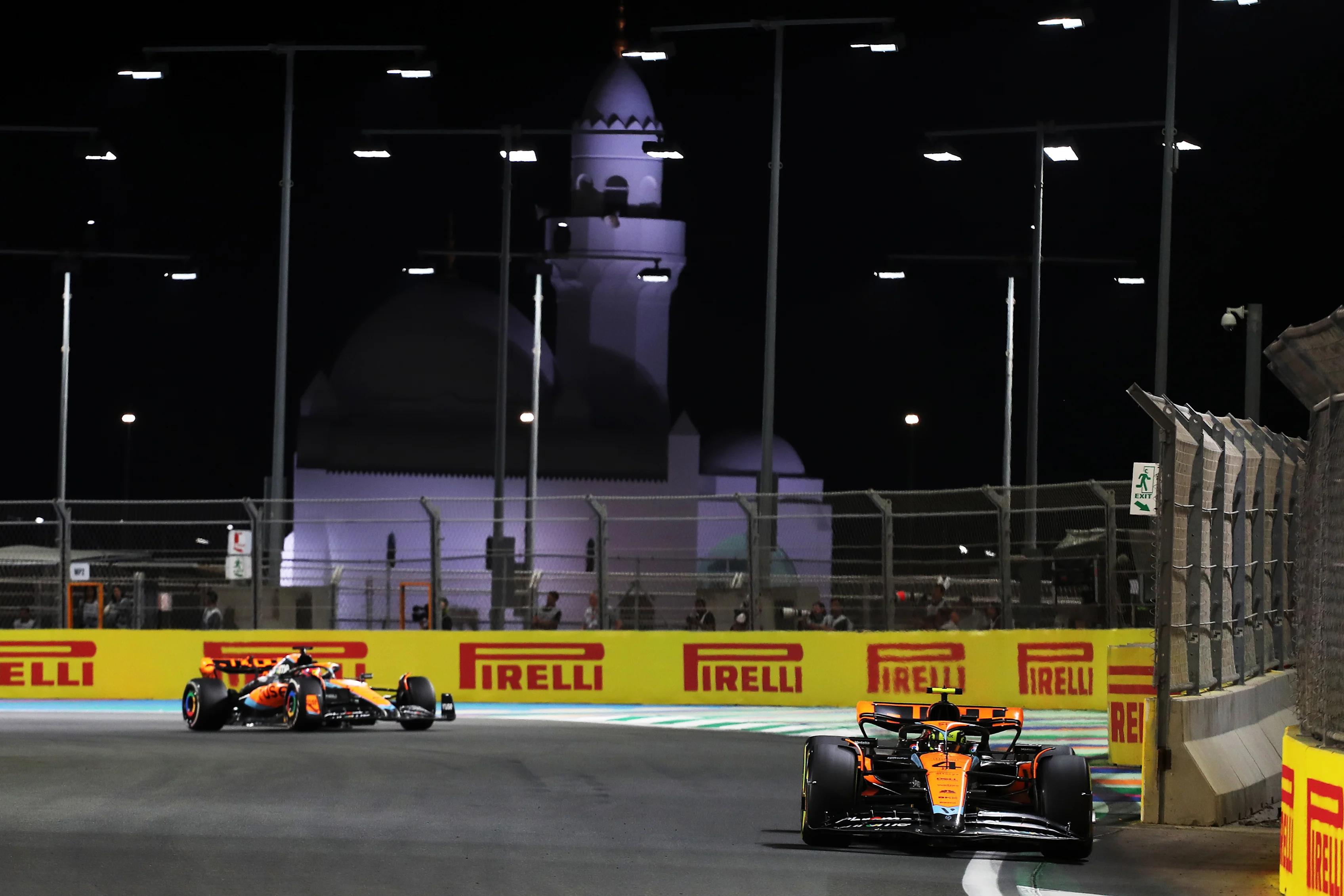 JEDDAH, SAUDI ARABIA - MARCH 19: Lando Norris of Great Britain driving the (4) McLaren MCL60