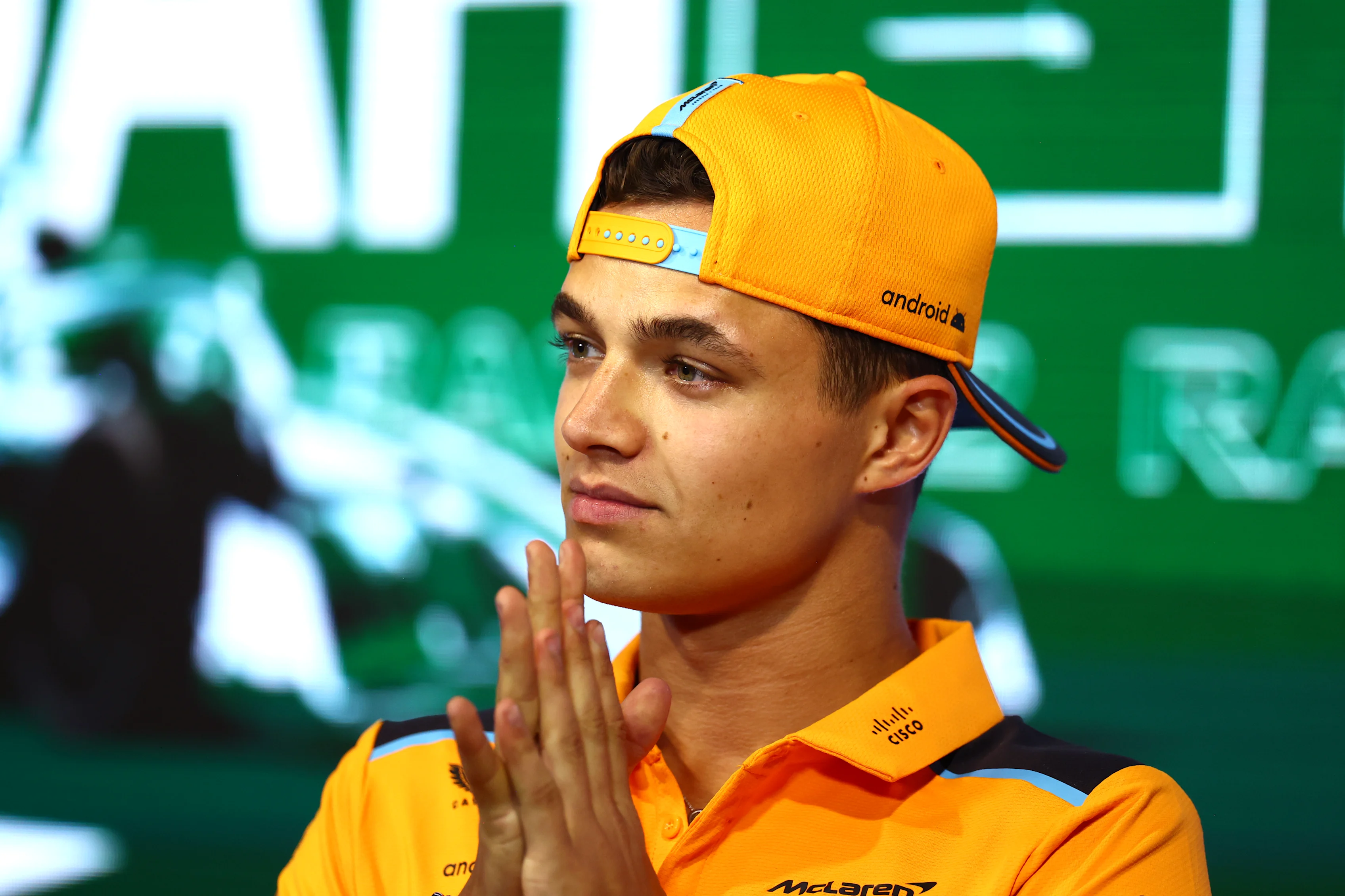 JEDDAH, SAUDI ARABIA - MARCH 16: Lando Norris of Great Britain and McLaren attends the Drivers