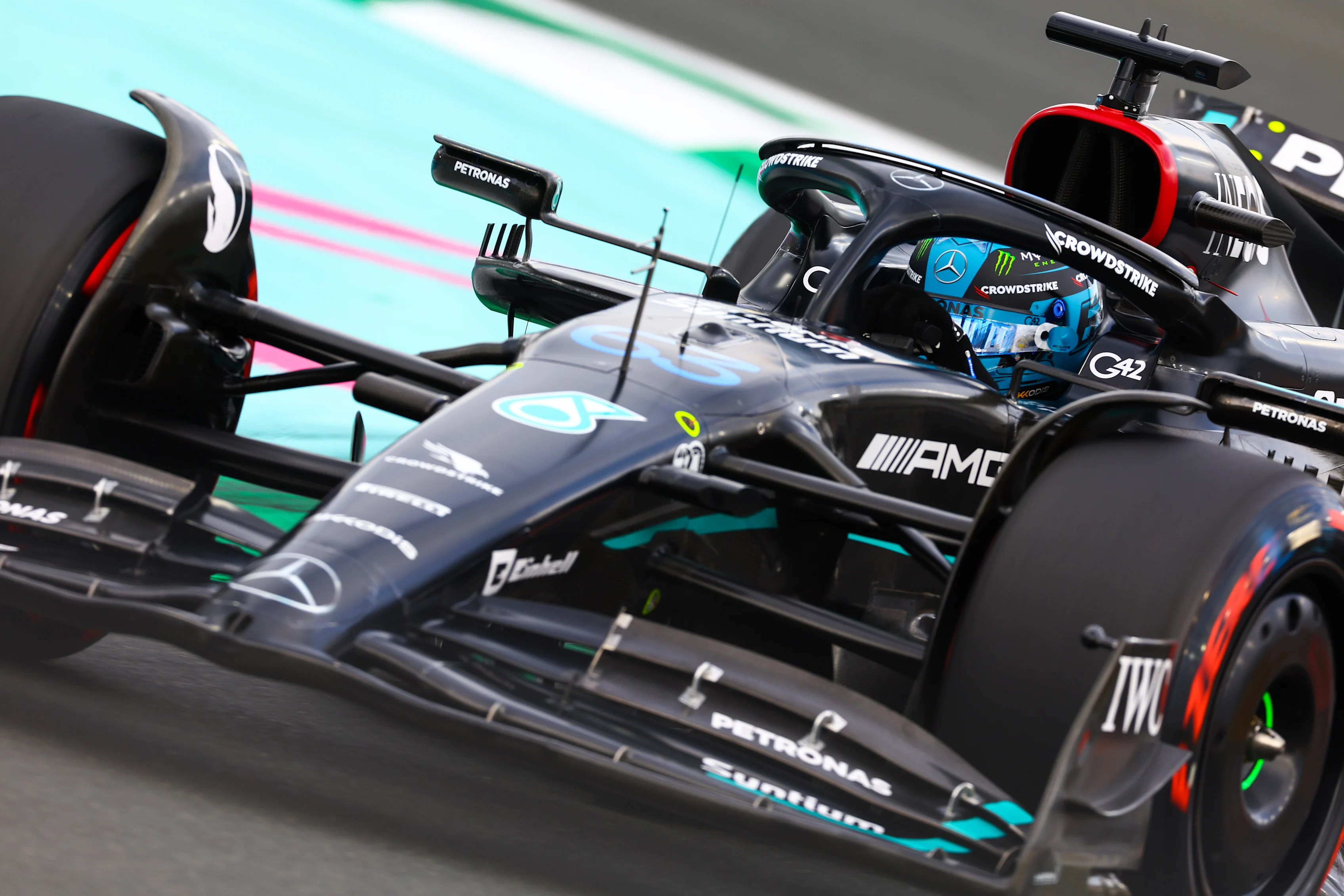 BAHRAIN, BAHRAIN - MARCH 05: Lewis Hamilton of Great Britain driving the (44) Mercedes AMG Petronas