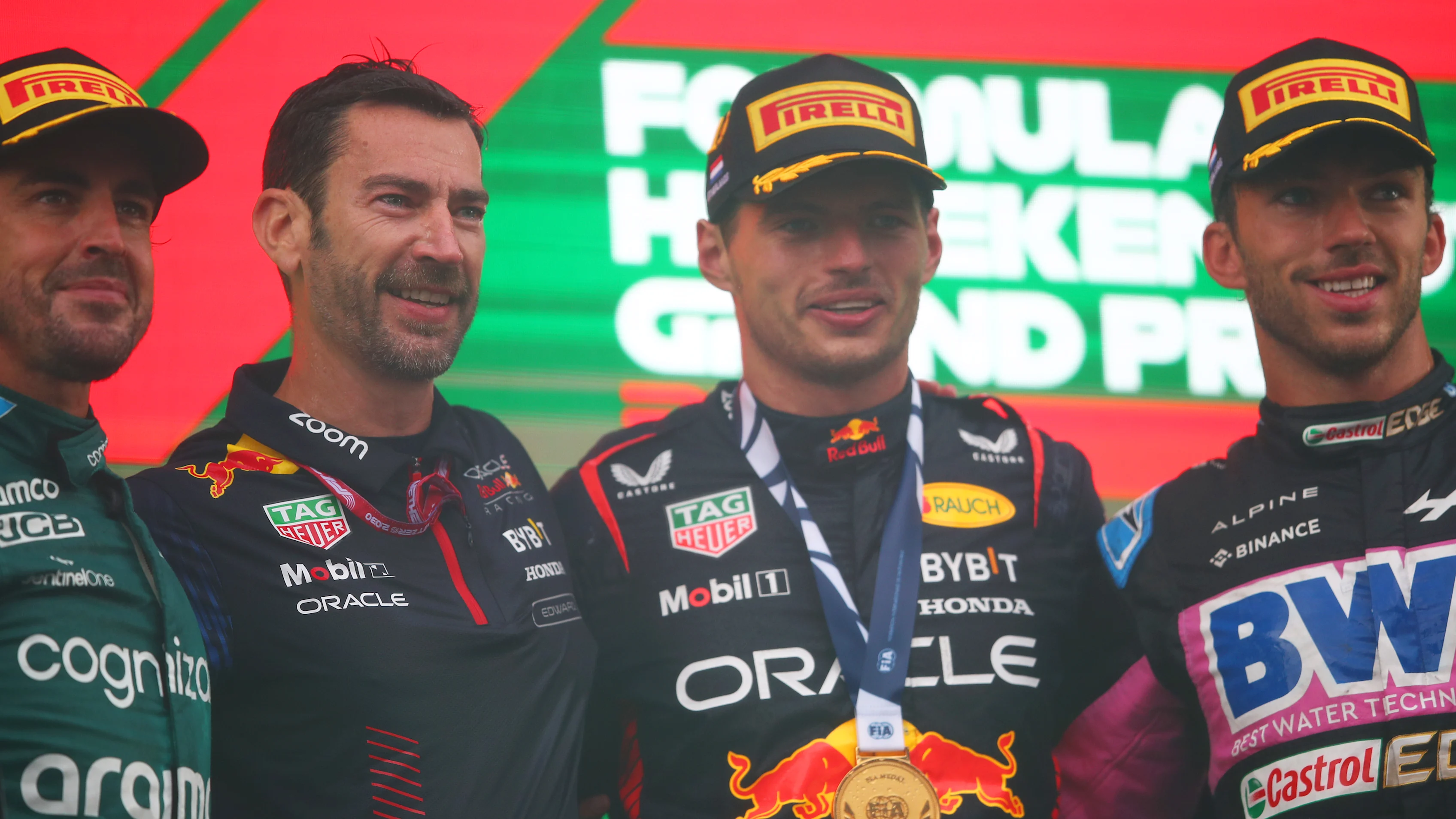 ZANDVOORT, NETHERLANDS - AUGUST 27: Race winner Max Verstappen of the Netherlands and Oracle Red