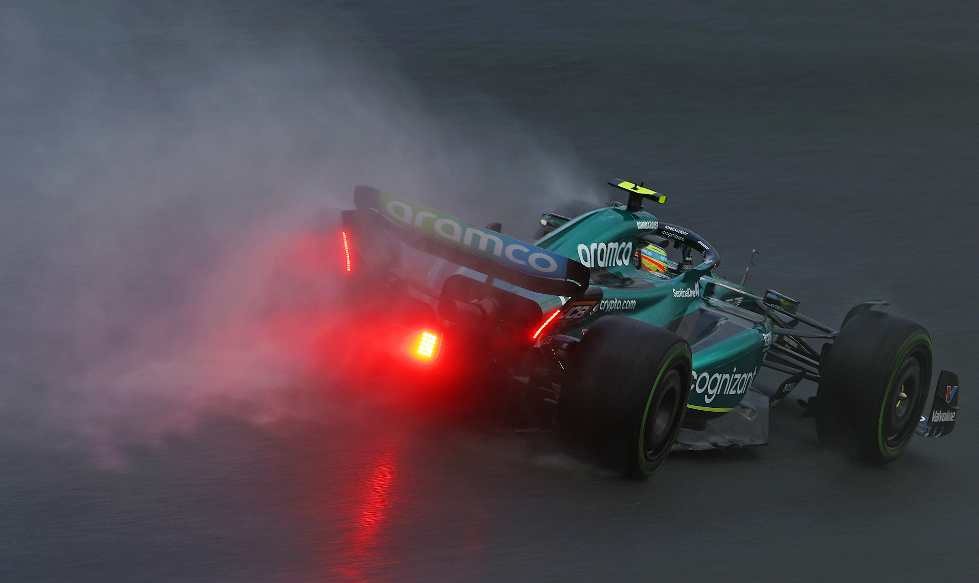 ZANDVOORT, NETHERLANDS - AUGUST 26: Fernando Alonso of Spain driving the (14) Aston Martin AMR23 Mercedes on track during final practice ahead of the F1 Grand Prix of The Netherlands at Circuit Zandvoort on August 26, 2023 in Zandvoort, Netherlands. (Photo by Lars Baron/Getty Images)