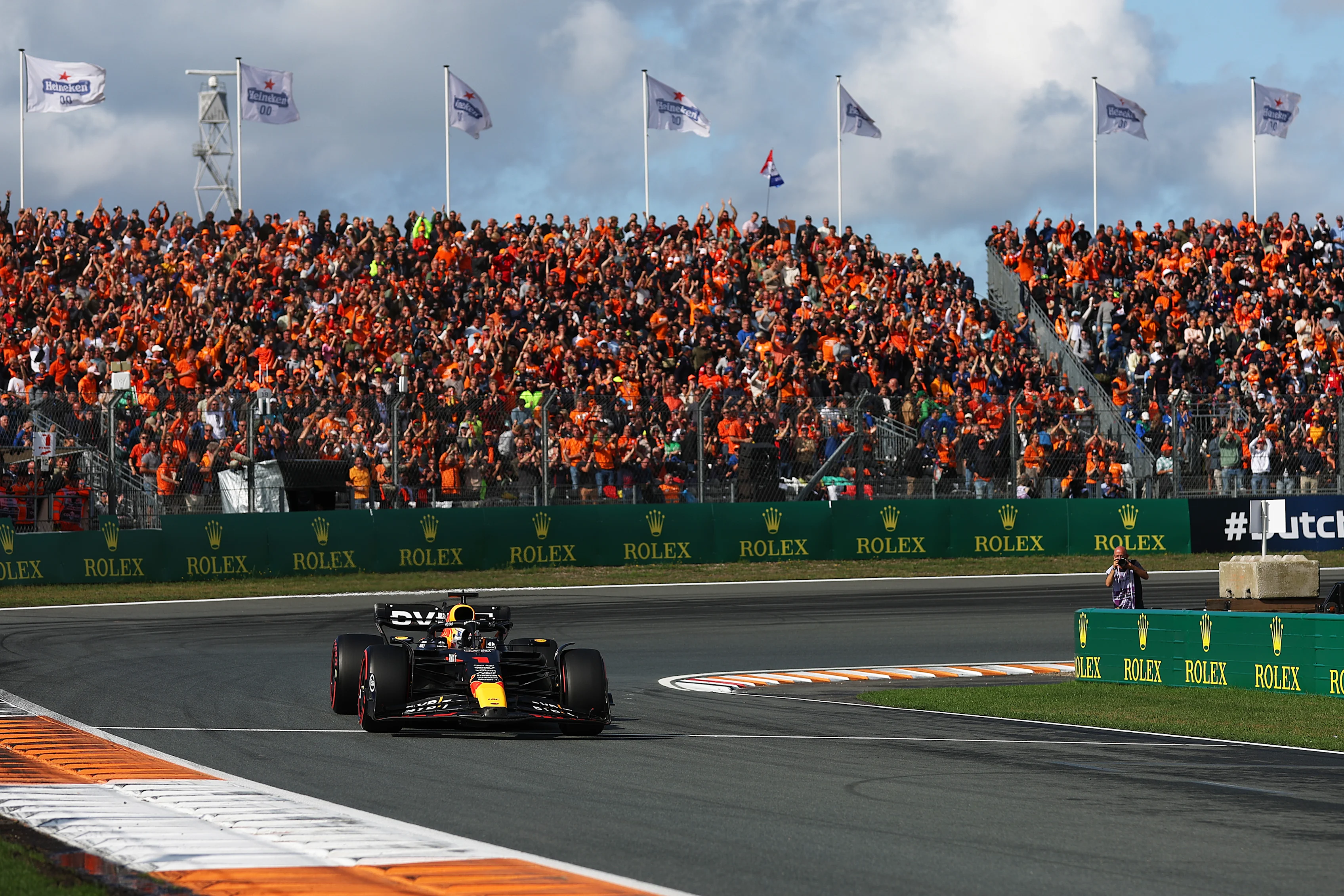 ZANDVOORT, NETHERLANDS - AUGUST 26: Pole position qualifier Max Verstappen of the Netherlands