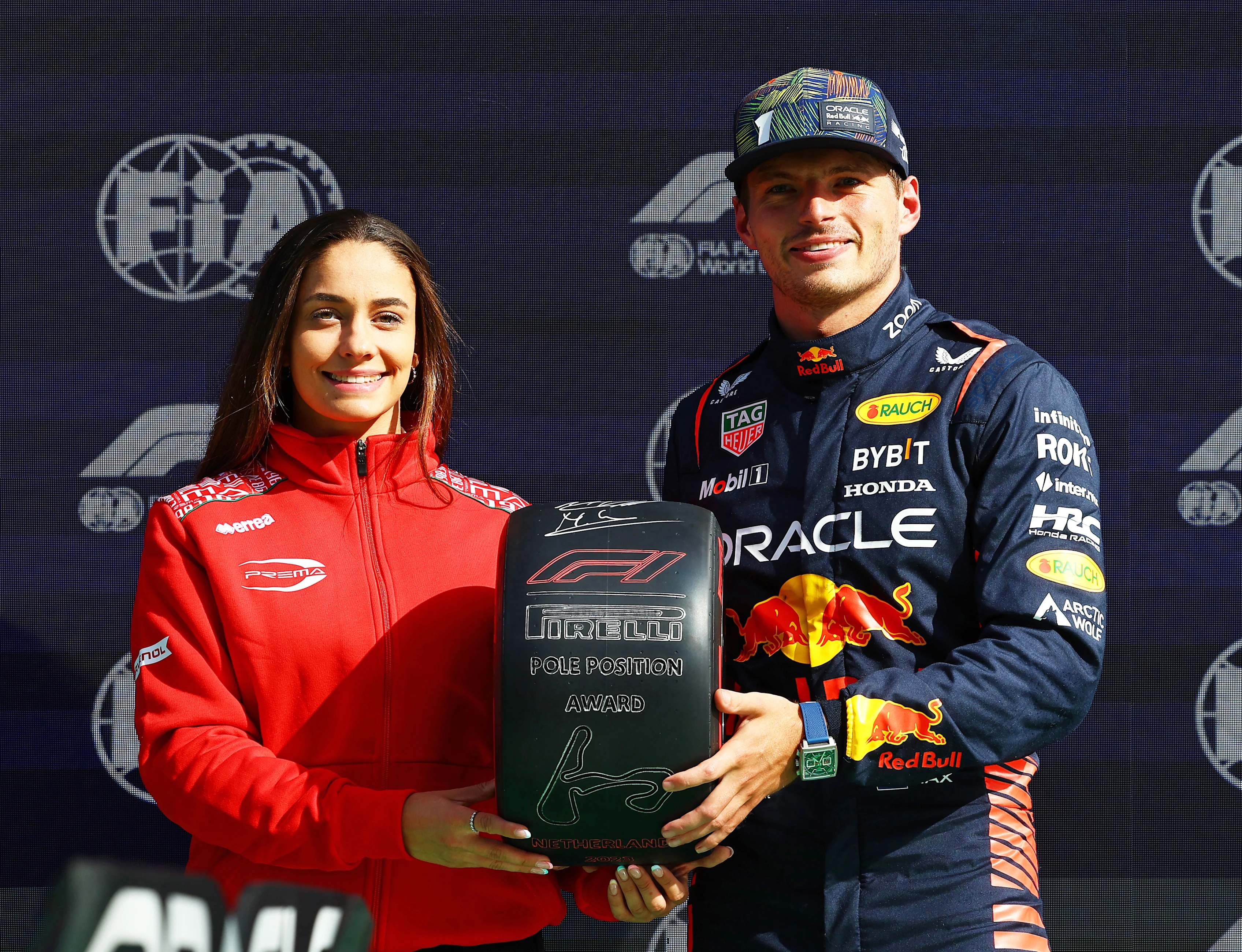 ZANDVOORT, NETHERLANDS - AUGUST 26: Pole position qualifier Max Verstappen of the Netherlands and