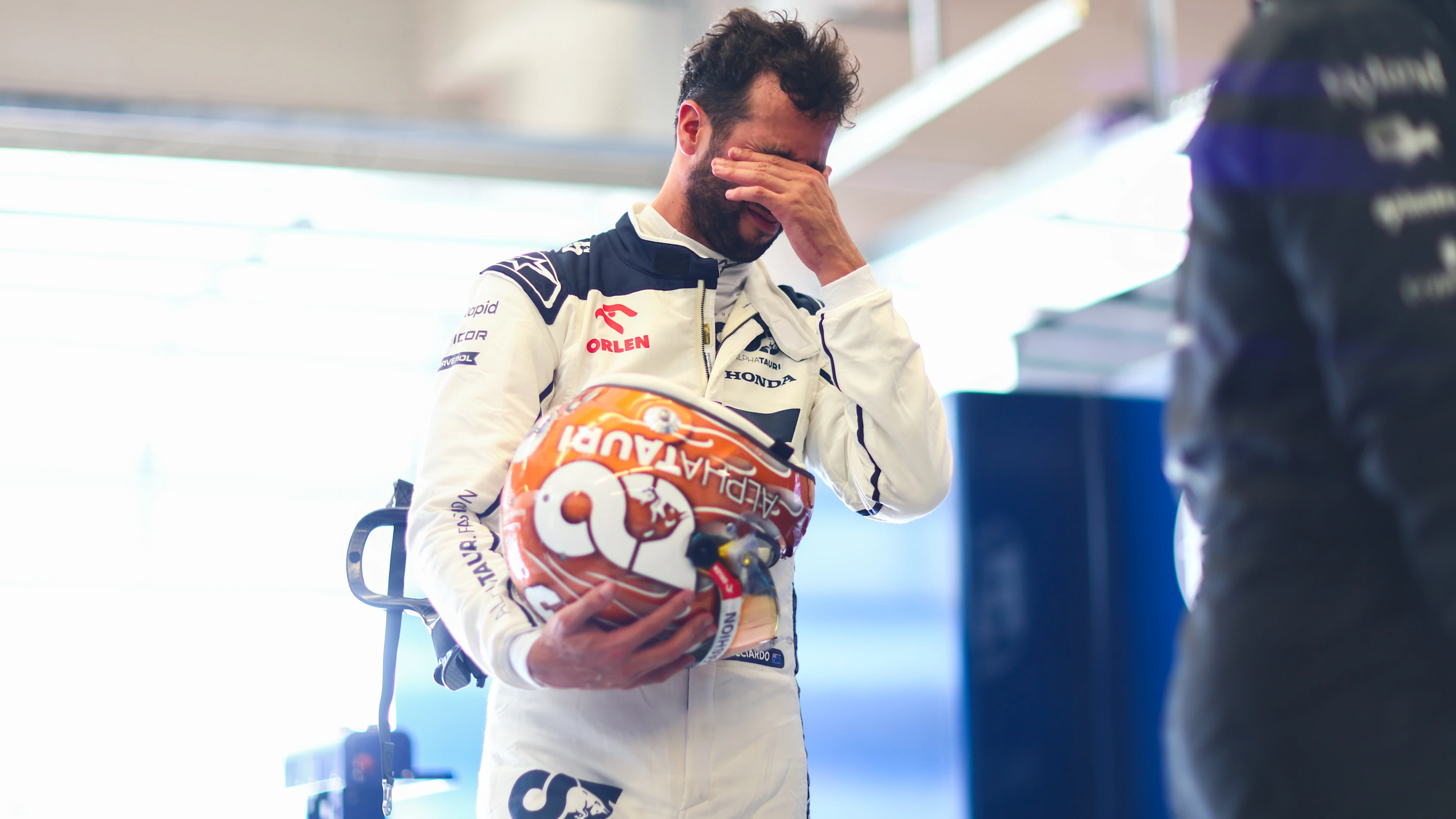 AUSTIN, TEXAS - OCTOBER 20: 15th placed qualifier Daniel Ricciardo of Australia and Scuderia AlphaTauri looks on in parc ferme after qualifying ahead of the F1 Grand Prix of United States at Circuit of The Americas on October 20, 2023 in Austin, Texas. (Photo by Dan Istitene - Formula 1/Formula 1 via Getty Images)