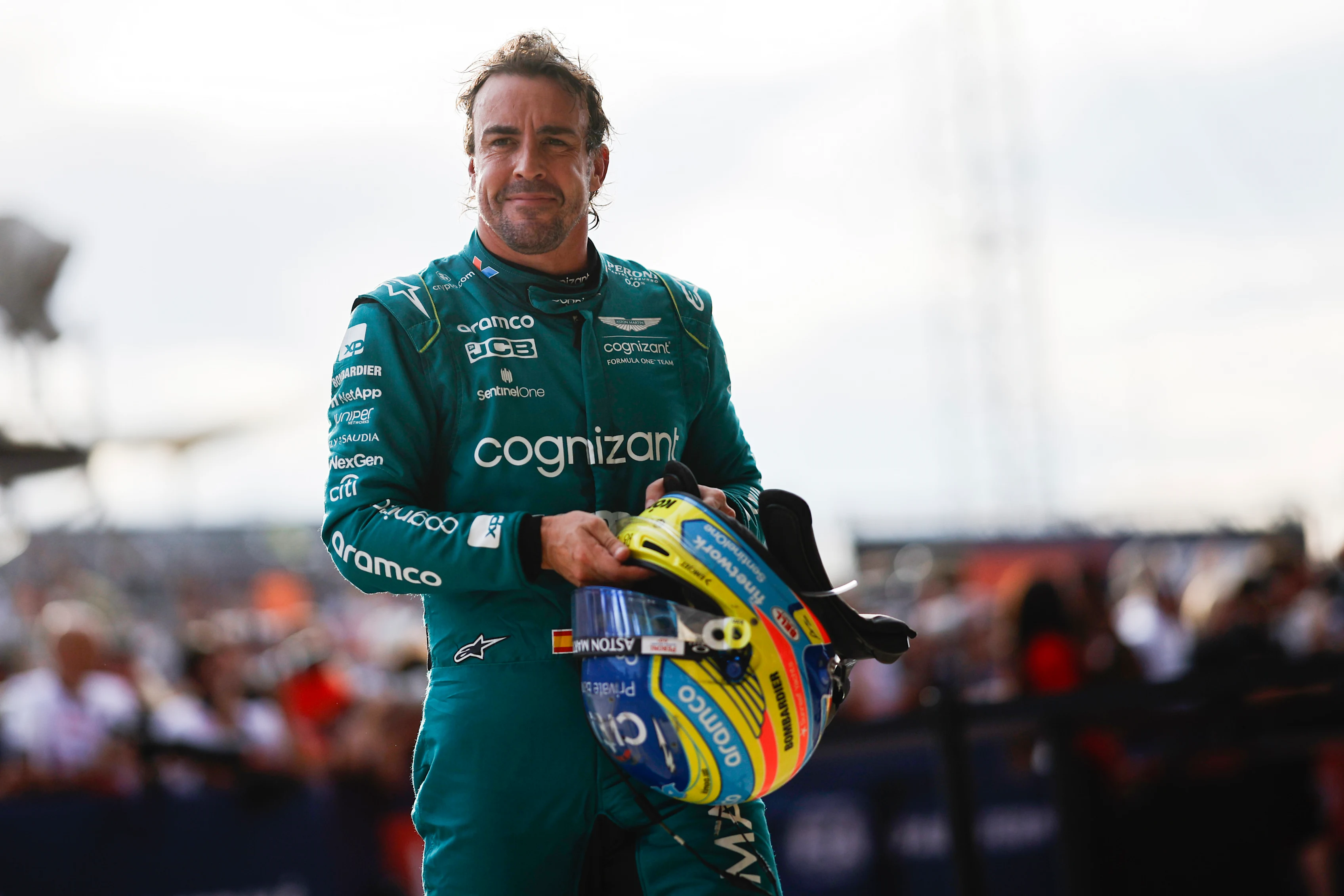 AUSTIN, TEXAS - OCTOBER 21: Thirteenth placed Fernando Alonso of Spain and Aston Martin F1 Team