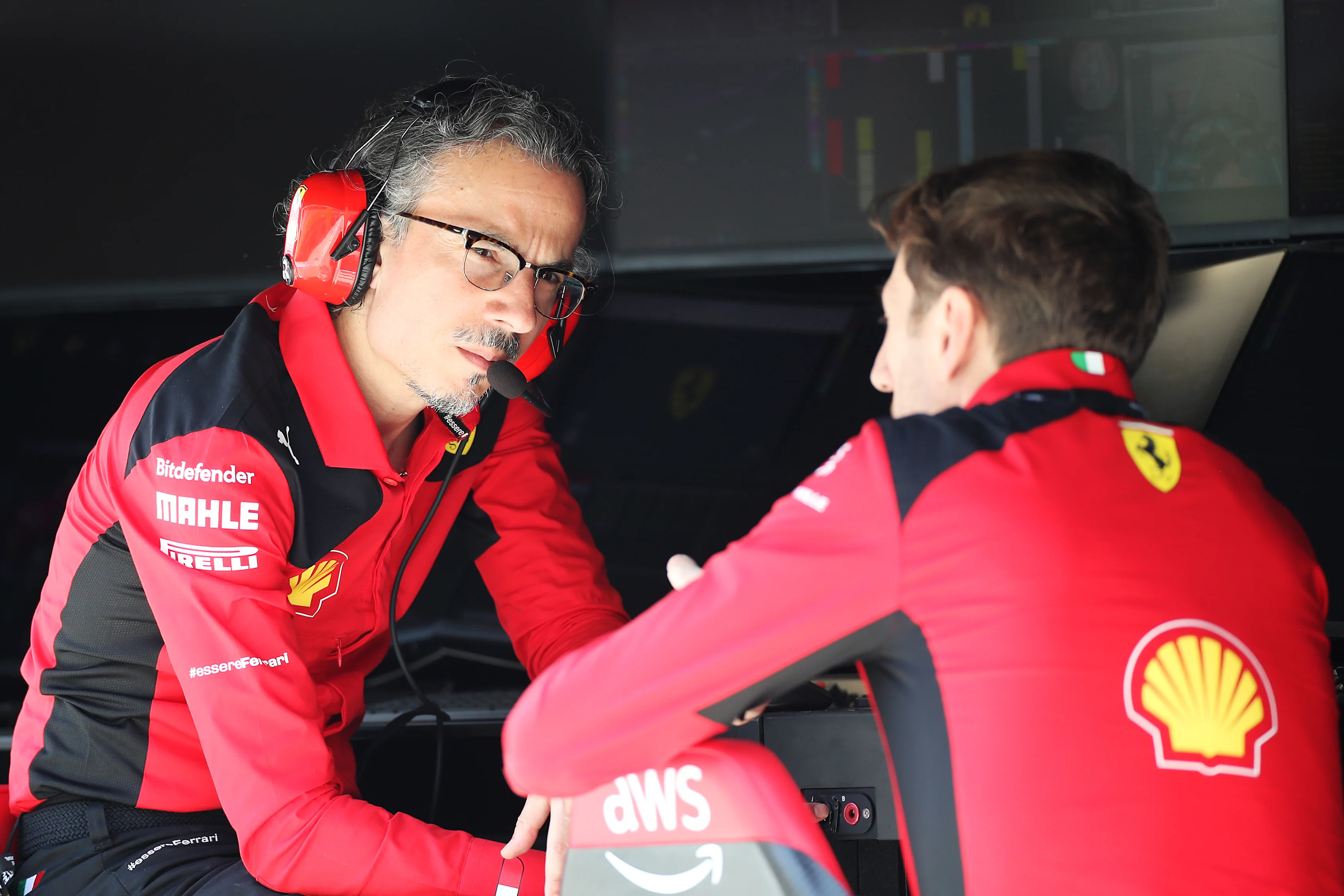 BAHRAIN, BAHRAIN - FEBRUARY 25: Laurent Mekies, Scuderia Ferrari Sporting Director looks on from