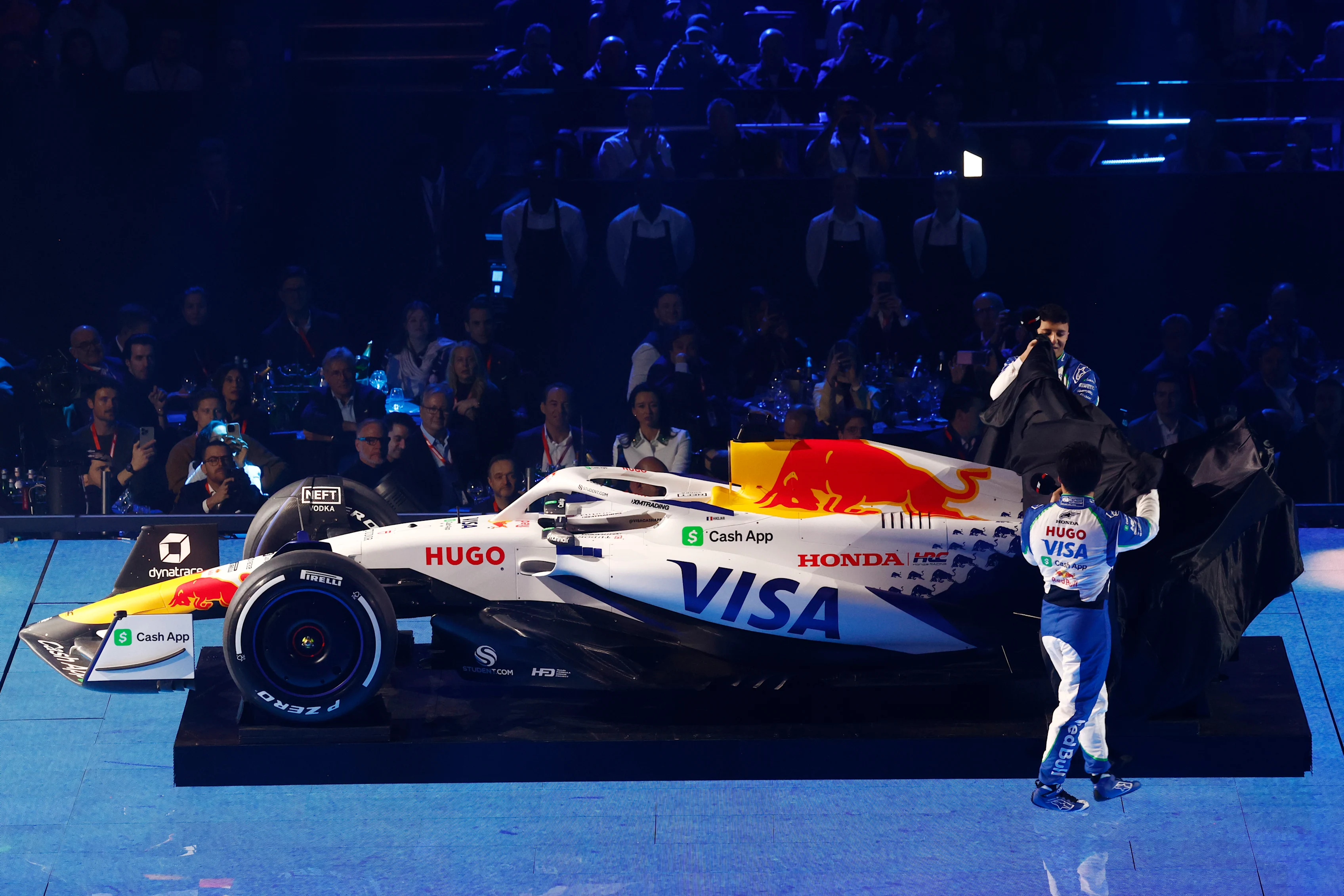 LONDON, ENGLAND - FEBRUARY 18: Isack Hadjar of France and Visa Cash App Racing Bulls and Yuki