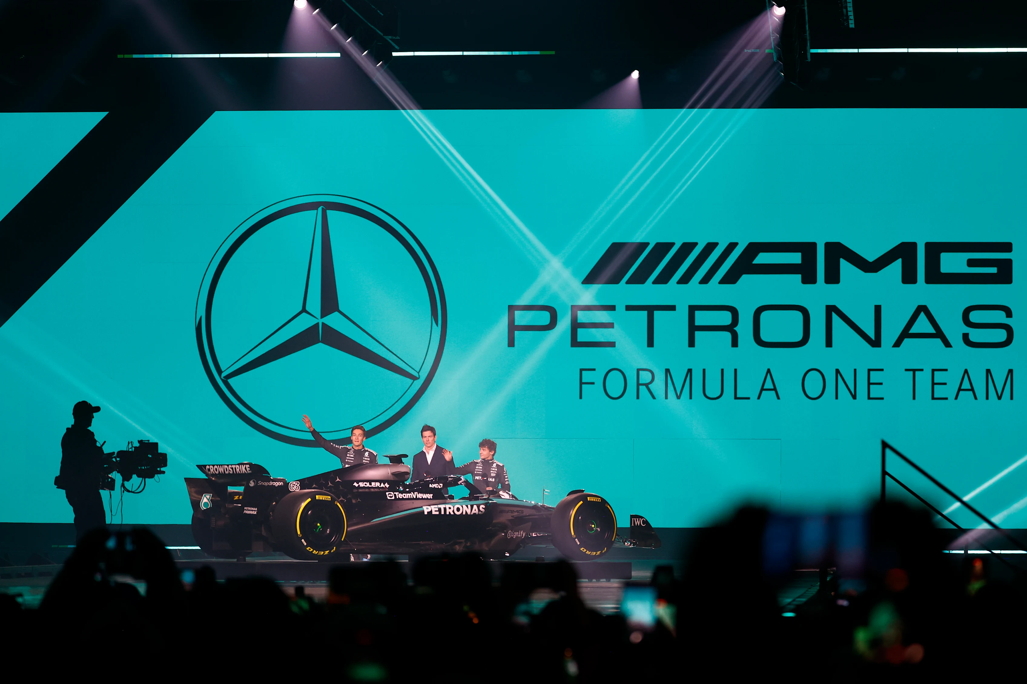 LONDON, ENGLAND - FEBRUARY 18: George Russell of Great Britain and Mercedes AMG Petronas F1 Team,