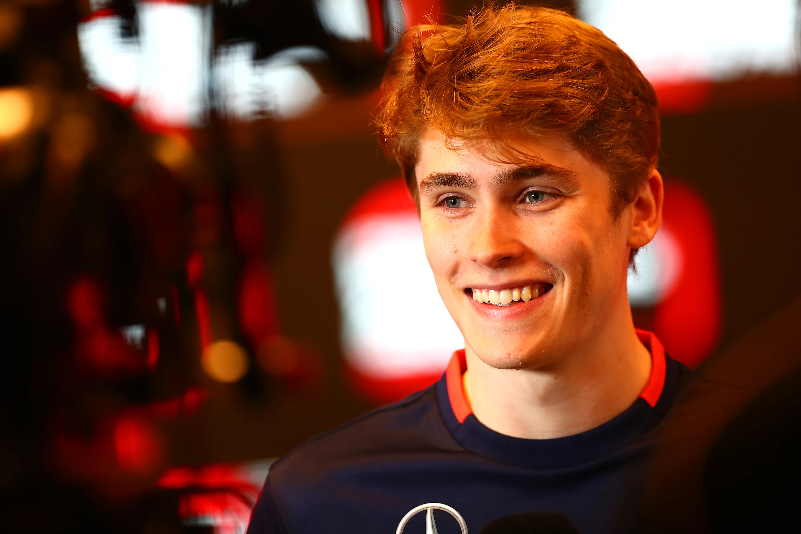 ABU DHABI, UNITED ARAB EMIRATES - DECEMBER 06: Luke Browning of Great Britain and Williams talks to