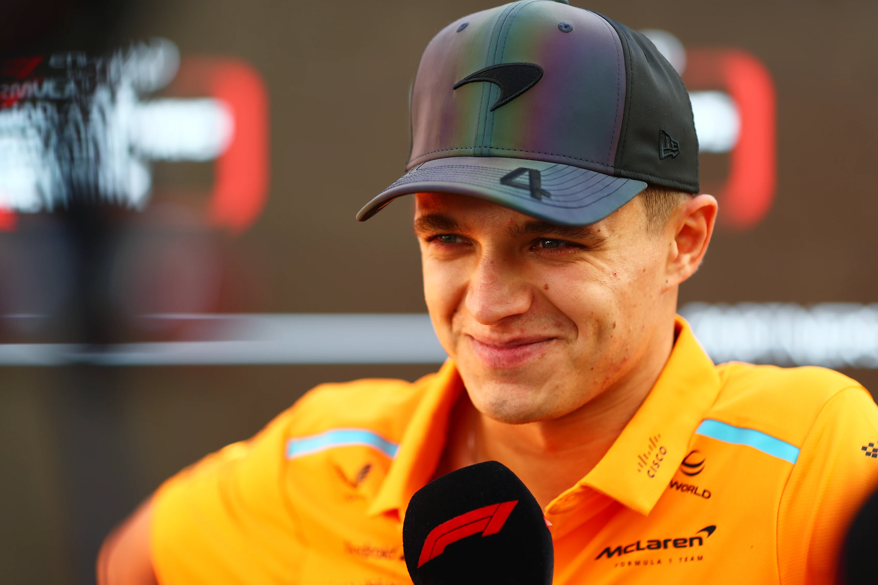 ABU DHABI, UNITED ARAB EMIRATES - DECEMBER 05: Lando Norris of Great Britain and McLaren talks to