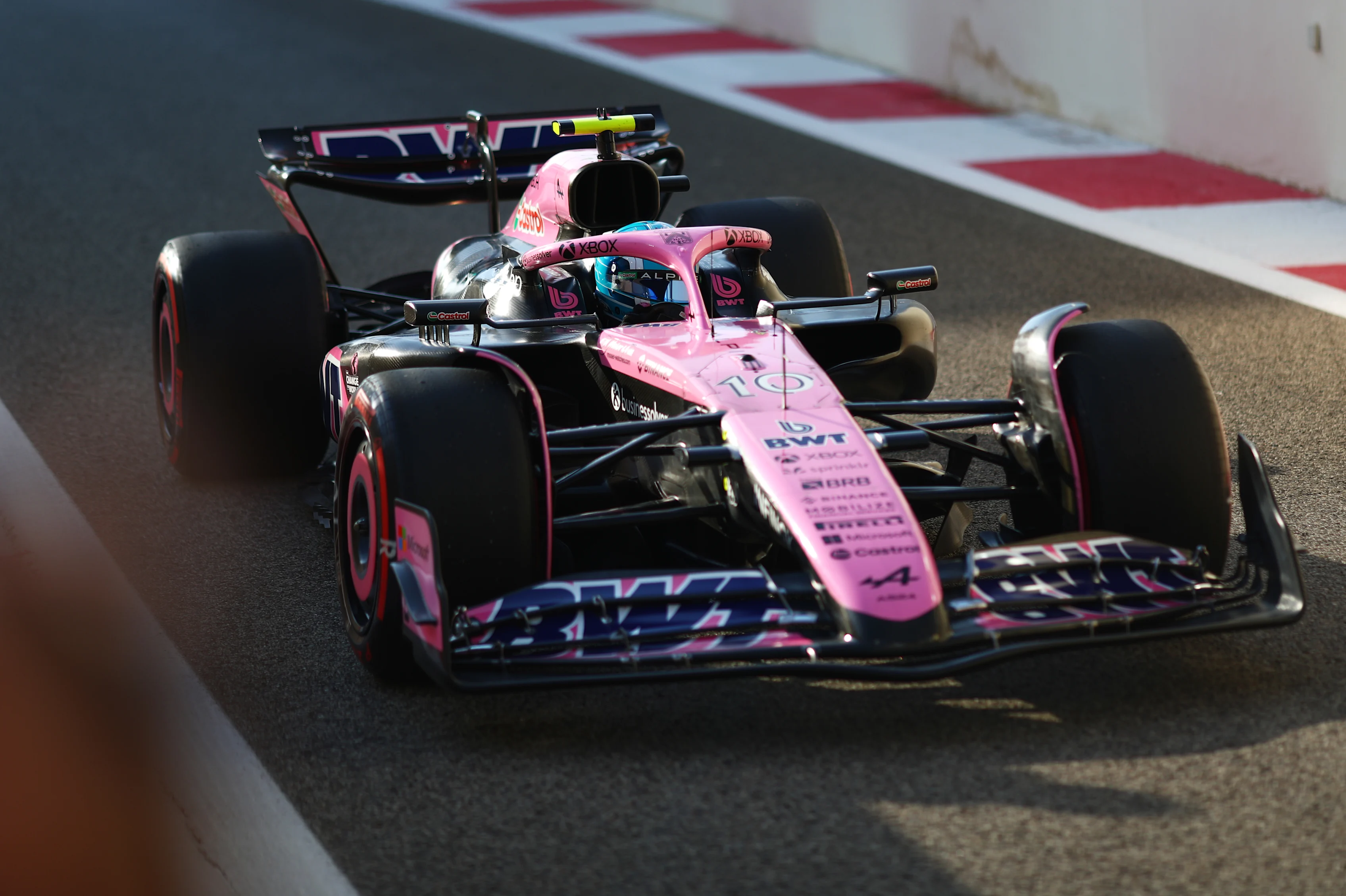 ABU DHABI, UNITED ARAB EMIRATES - DECEMBER 07: Pierre Gasly of France driving the (10) Alpine F1 A524 Renault in the Pitlane during final practice ahead of the F1 Grand Prix of Abu Dhabi at Yas Marina Circuit on December 07, 2024 in Abu Dhabi, United Arab Emirates. (Photo by Peter Fox - Formula 1/Formula 1 via Getty Images)