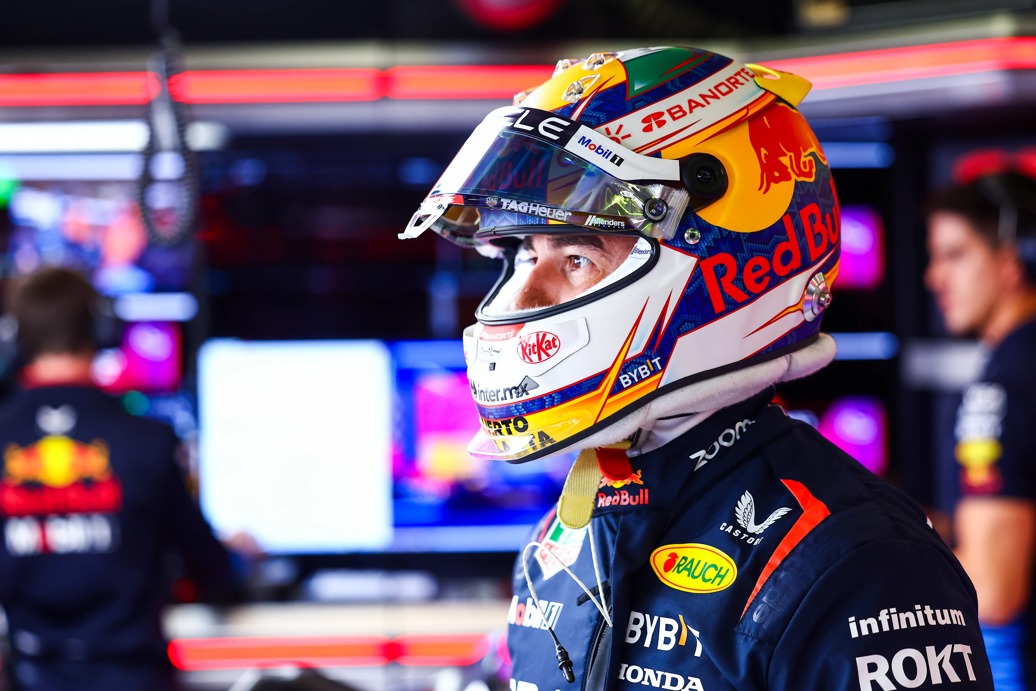 MELBOURNE, AUSTRALIA - MARCH 22: Sergio Perez of Mexico and Oracle Red Bull Racing prepares to