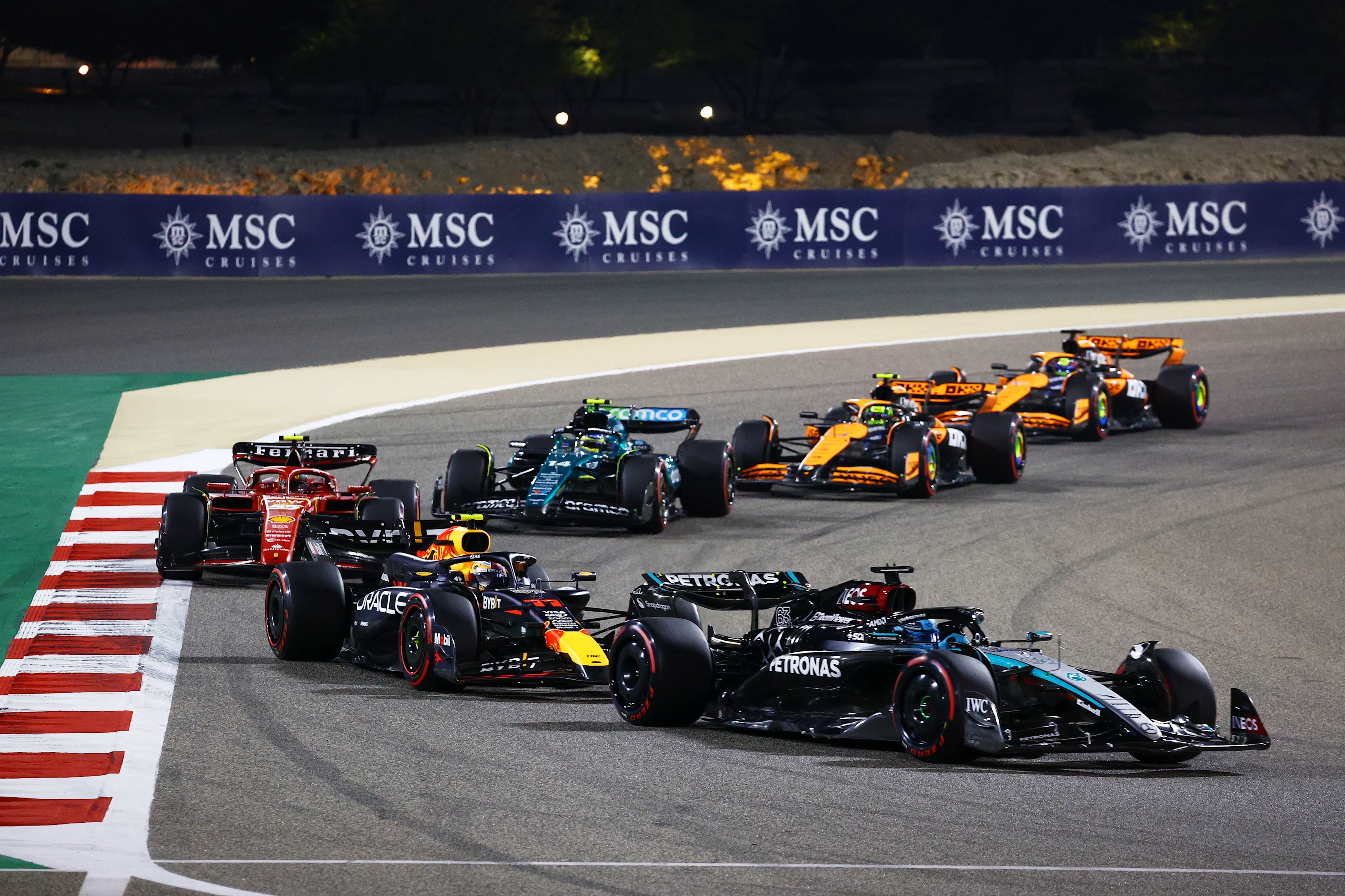 BAHRAIN, BAHRAIN - MARCH 02: George Russell of Great Britain driving the (63) Mercedes AMG Petronas
