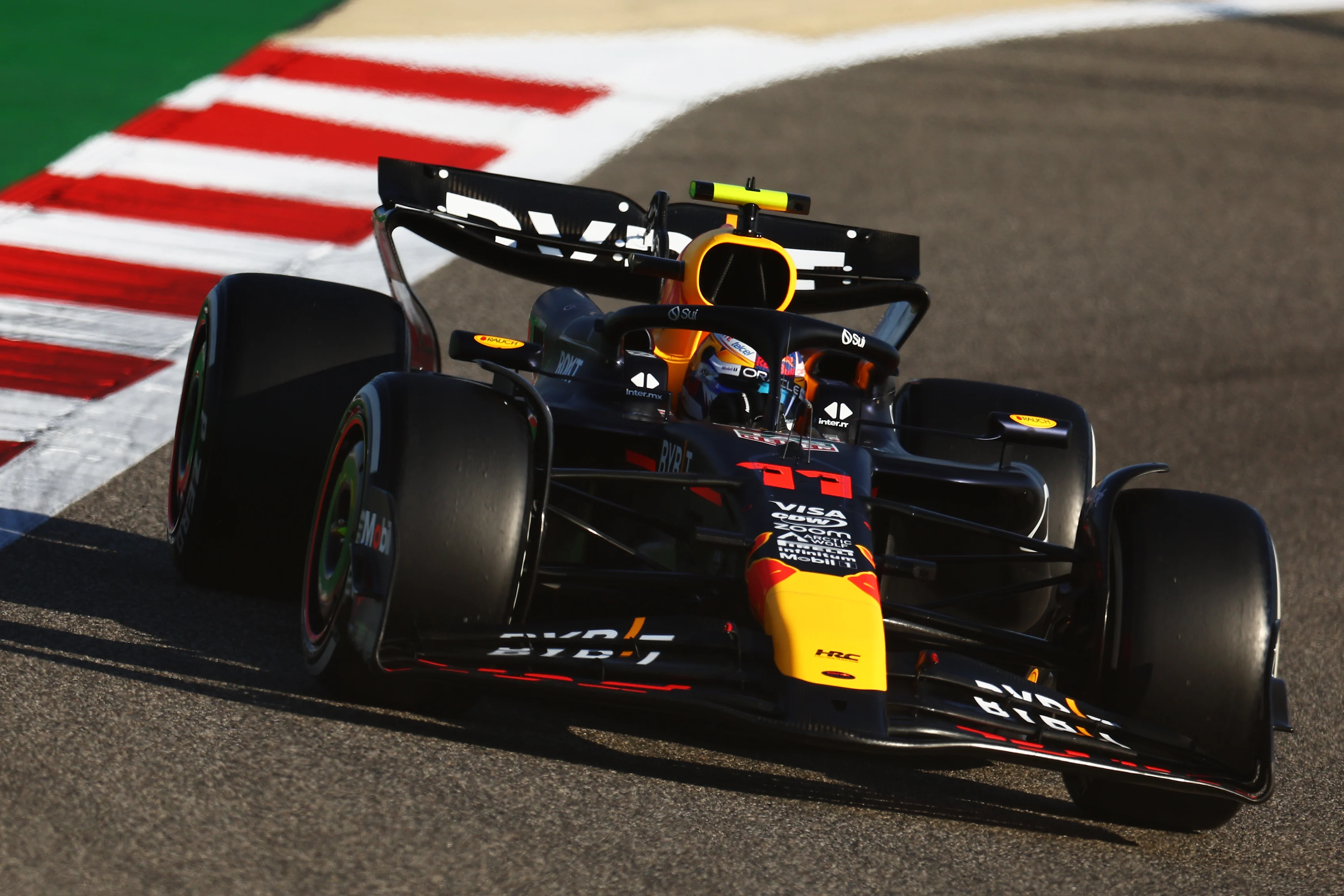 BAHRAIN, BAHRAIN - MARCH 01: Sergio Perez of Mexico driving the (11) Oracle Red Bull Racing RB20 on