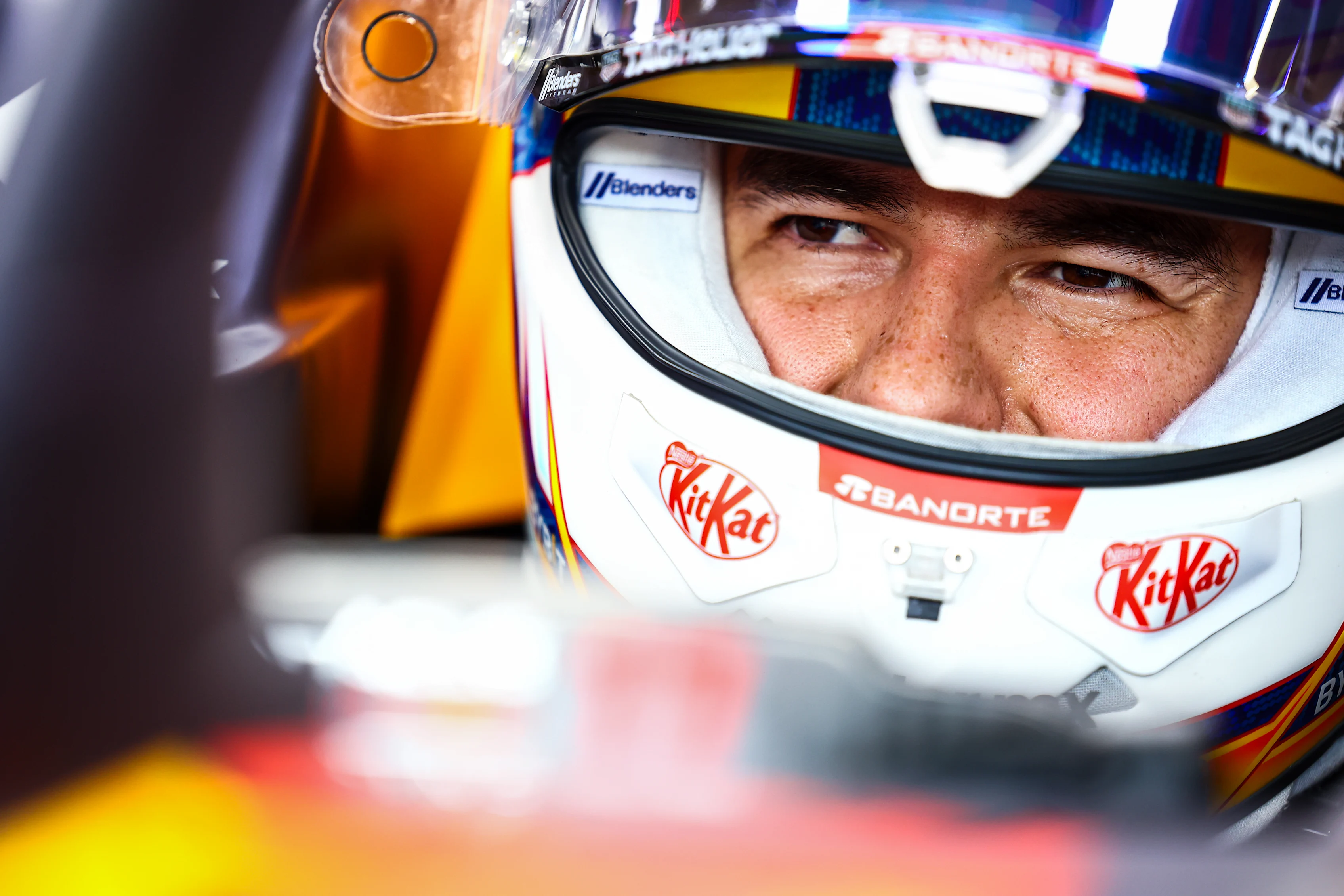 SPA, BELGIUM - JULY 26: Sergio Perez of Mexico and Oracle Red Bull Racing prepares to drive in the