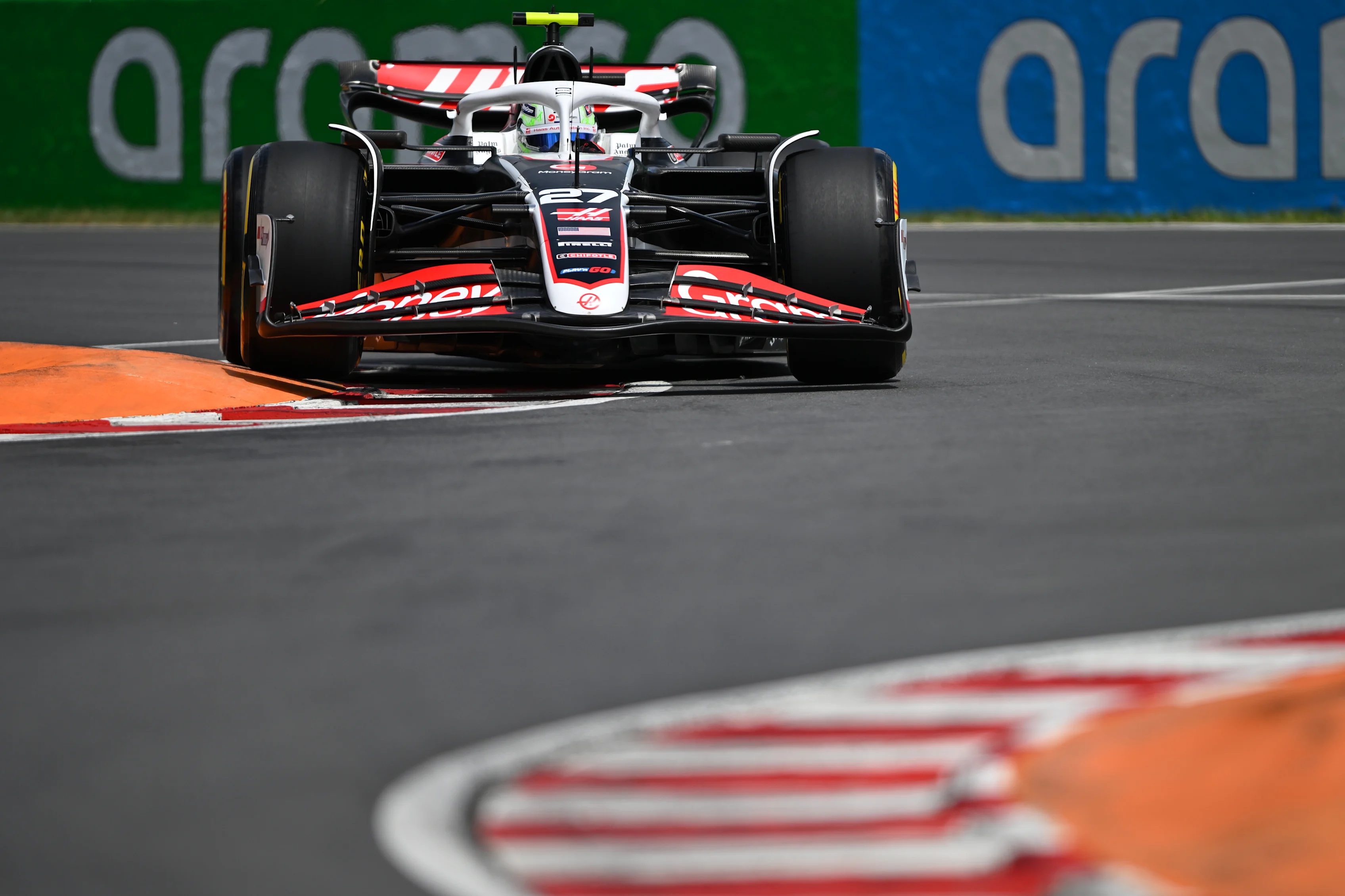 MONTREAL, QUEBEC - JUNE 08: Nico Hulkenberg of Germany driving the (27) Haas F1 VF-24 Ferrari drives on track during final practice ahead of the F1 Grand Prix of Canada at Circuit Gilles Villeneuve on June 08, 2024 in Montreal, Quebec. (Photo by Rudy Carezzevoli/Getty Images)