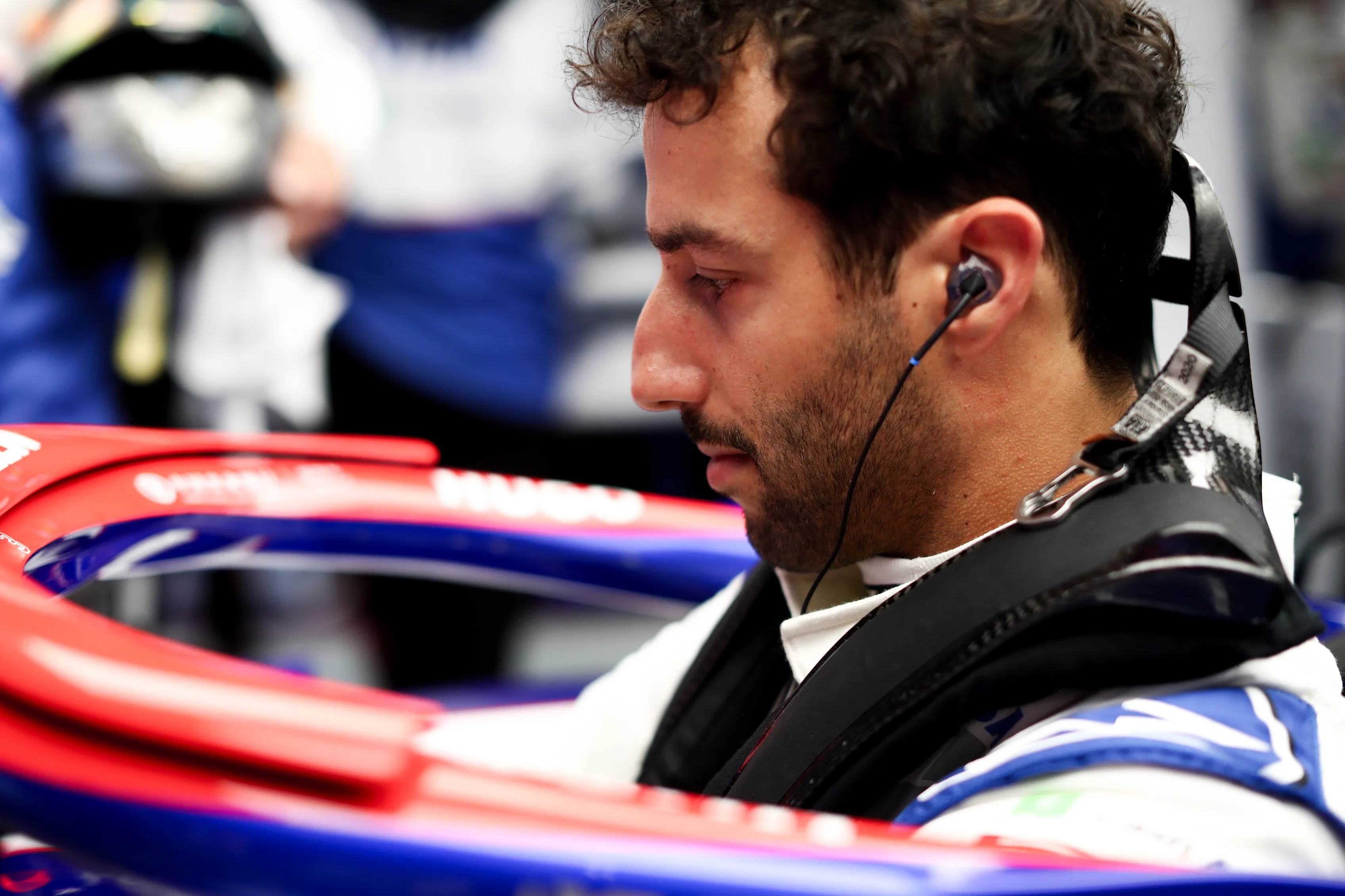 SHANGHAI, CHINA - APRIL 19: Daniel Ricciardo of Visa Cash App RB  during Sprint Qualifying ahead of
