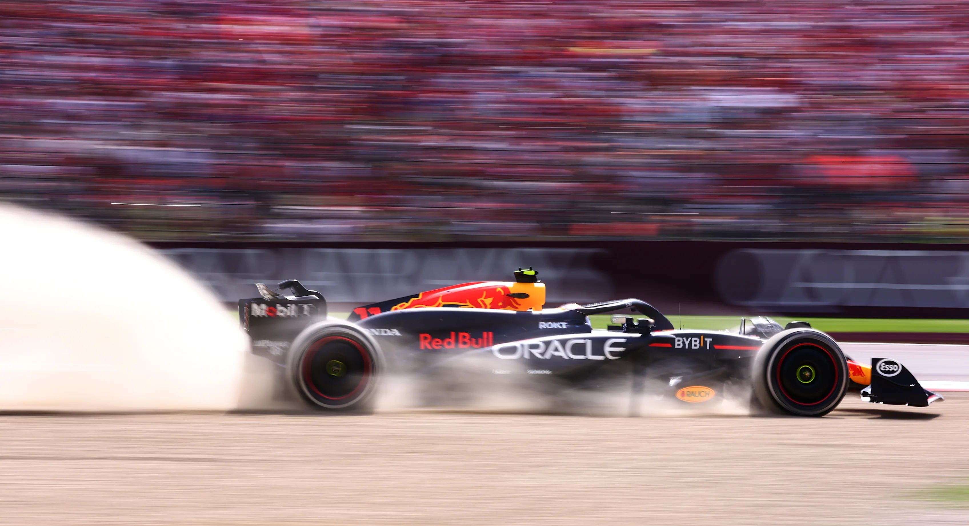 IMOLA, ITALY - MAY 19: Sergio Perez of Mexico driving the (11) Oracle Red Bull Racing RB20 runs