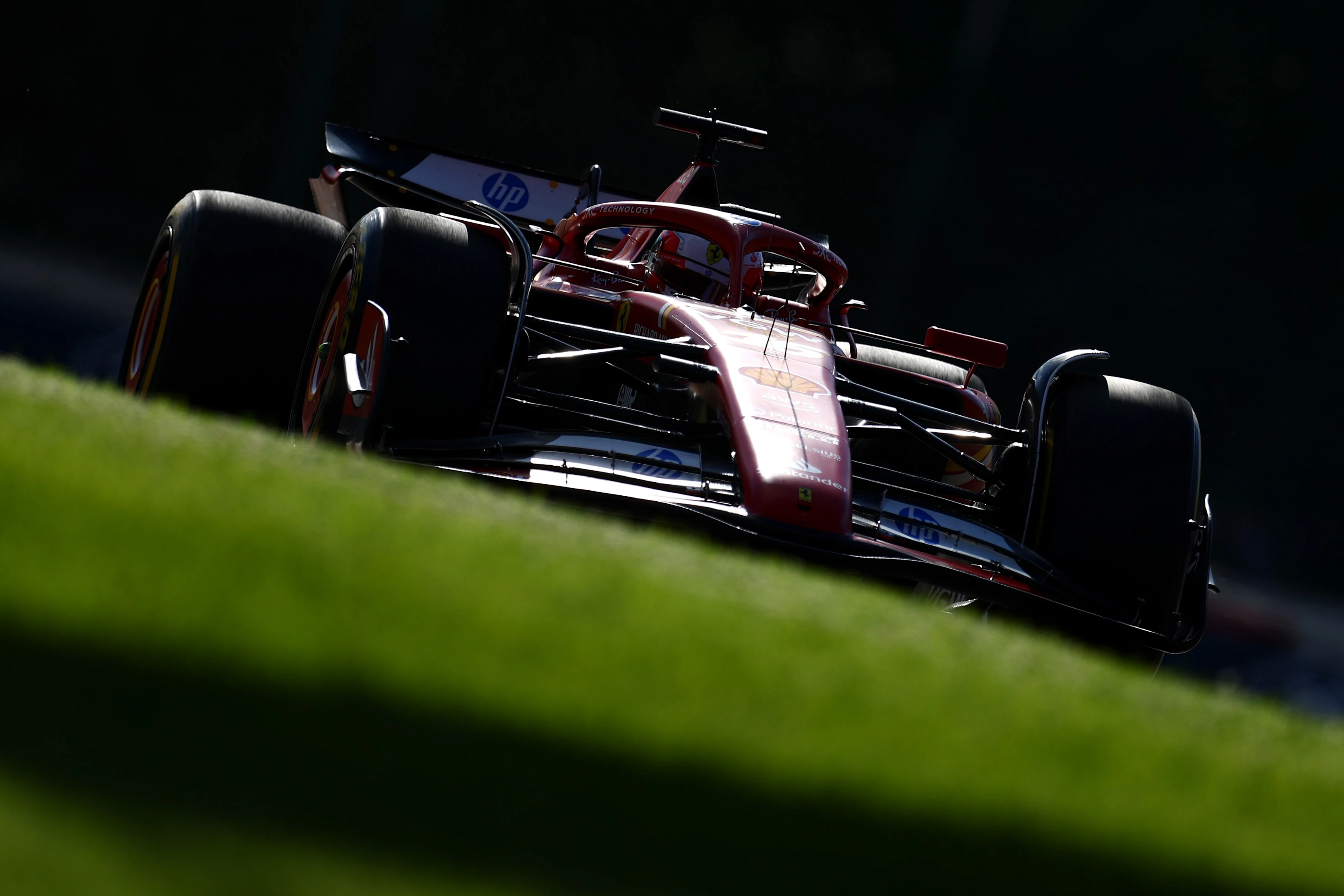 IMOLA, ITALY - MAY 17: Charles Leclerc of Monaco driving the (16) Ferrari SF-24 on track during practice ahead of the F1 Grand Prix of Emilia-Romagna at Autodromo Enzo e Dino Ferrari Circuit on May 17, 2024 in Imola, Italy. (Photo by Clive Rose/Getty Images)