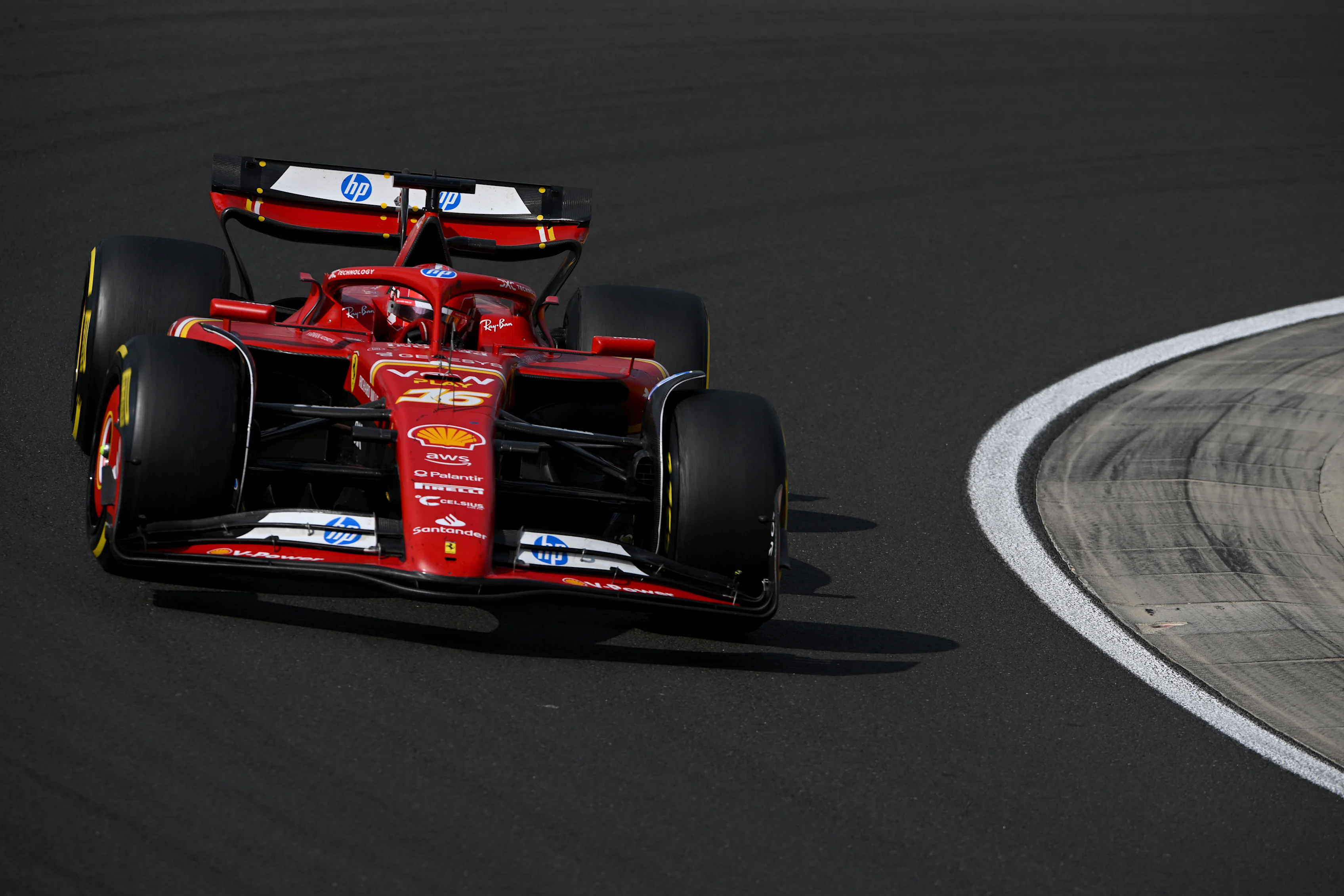 BUDAPEST, HUNGARY - JULY 21: Charles Leclerc of Monaco driving the (16) Ferrari SF-24 on track during the F1 Grand Prix of Hungary at Hungaroring on July 21, 2024 in Budapest, Hungary. (Photo by Rudy Carezzevoli/Getty Images)