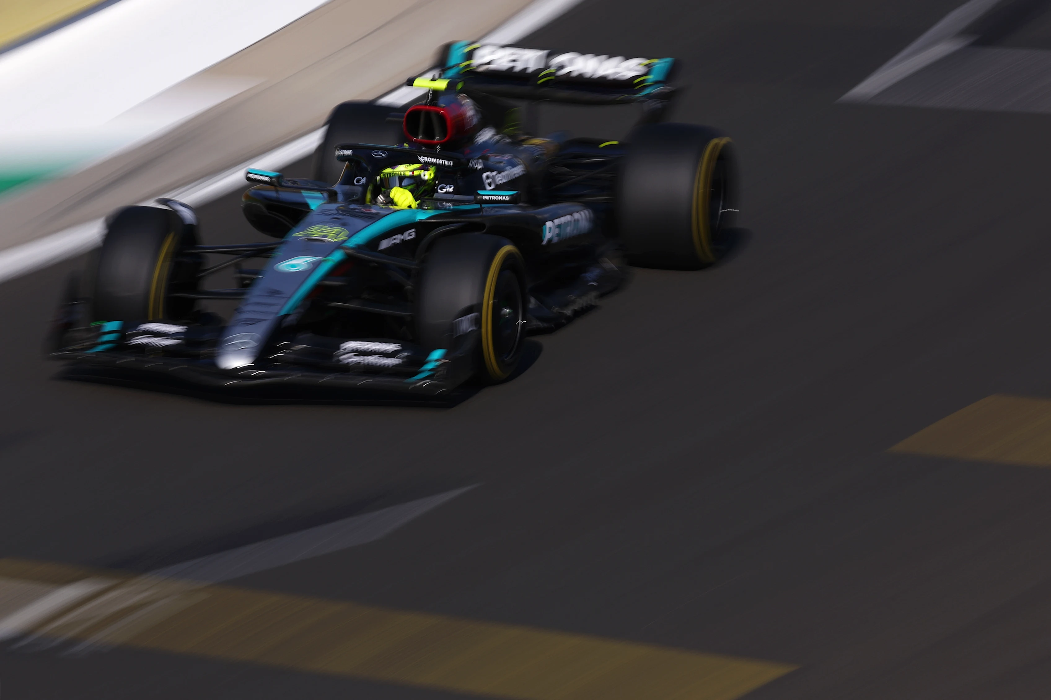 BUDAPEST, HUNGARY - JULY 19: Lewis Hamilton of Great Britain driving the (44) Mercedes AMG Petronas