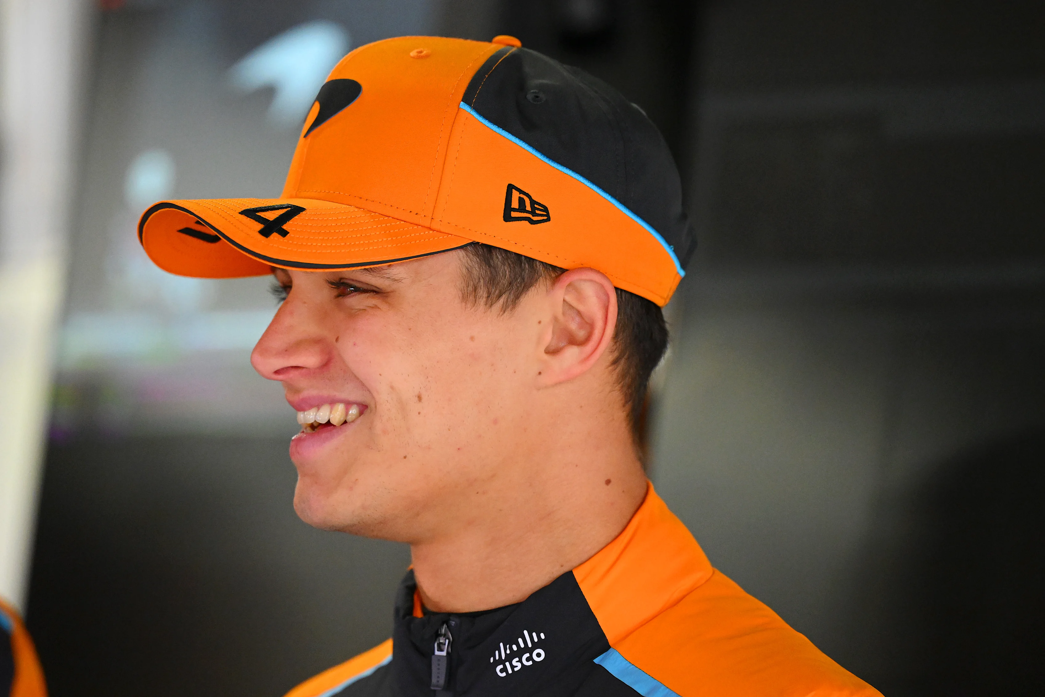 SUZUKA, JAPAN - APRIL 05: Lando Norris of Great Britain and McLaren looks on in the garage during