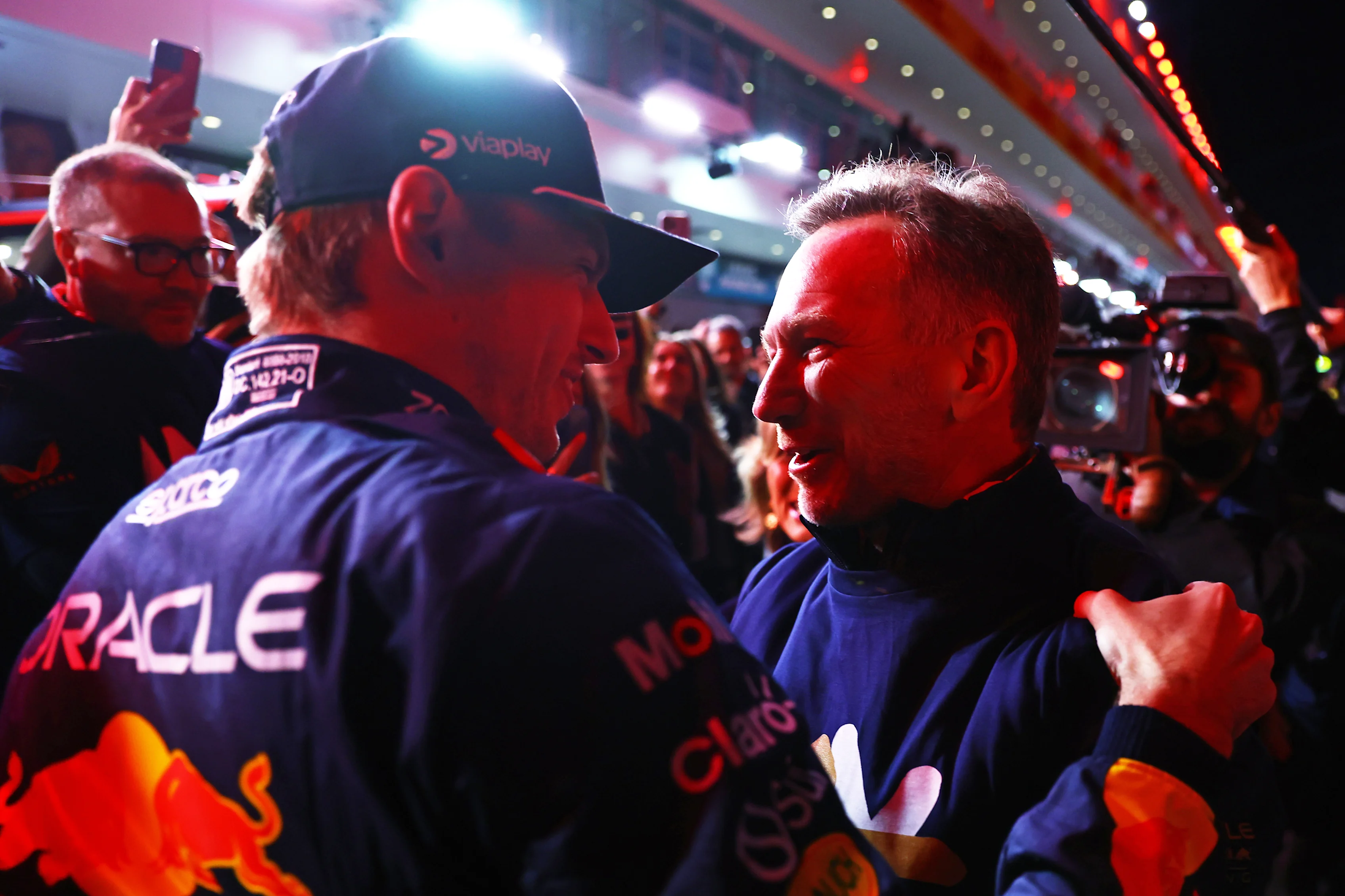 LAS VEGAS, NEVADA - NOVEMBER 23: 2024 F1 World Drivers Champion Max Verstappen of the Netherlands