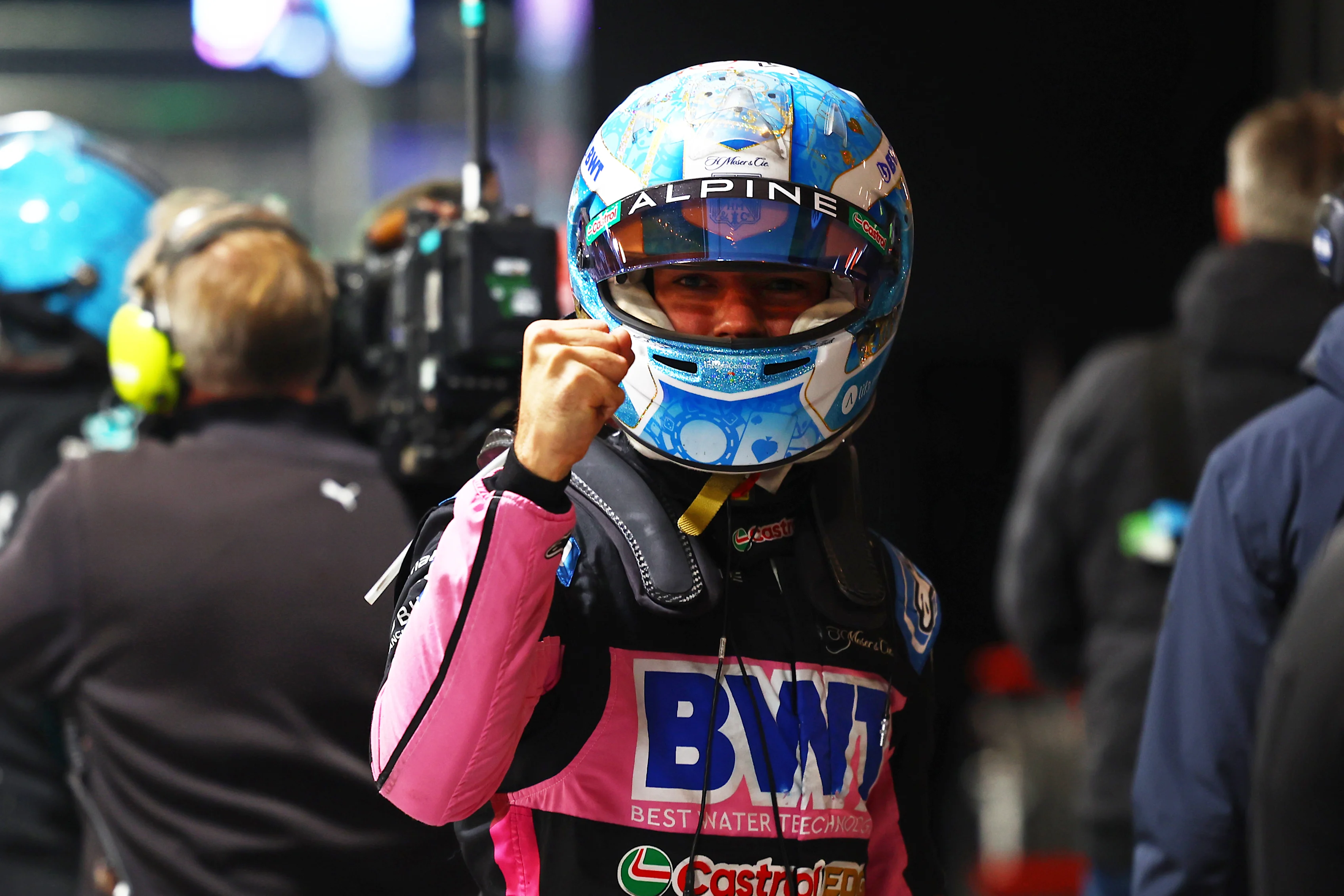 LAS VEGAS, NEVADA - NOVEMBER 22: Third placed qualifier Pierre Gasly of France and Alpine F1