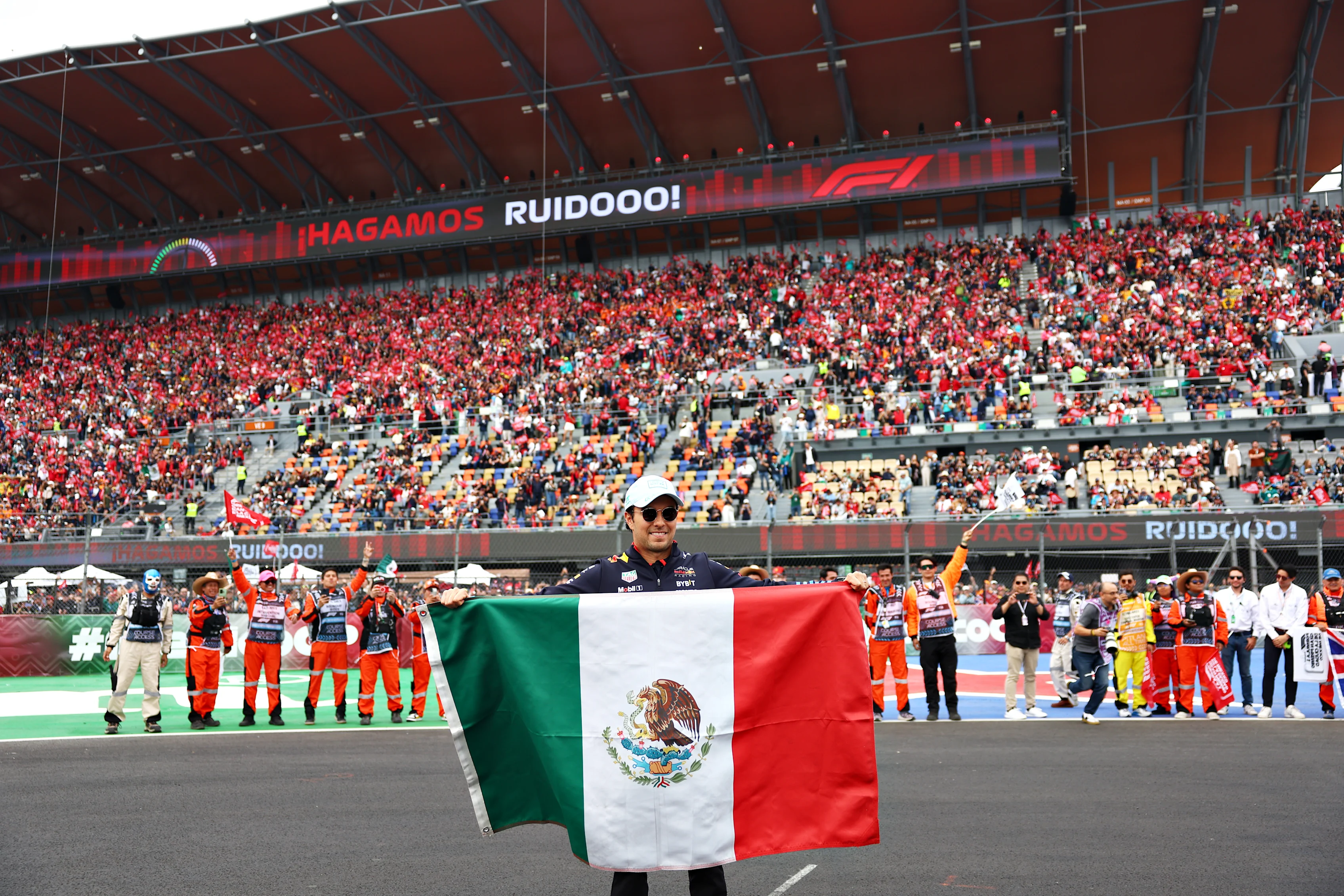 MEXICO CITY, MEXICO - OCTOBER 27: Sergio Perez of Mexico and Oracle Red Bull Racing poses for a
