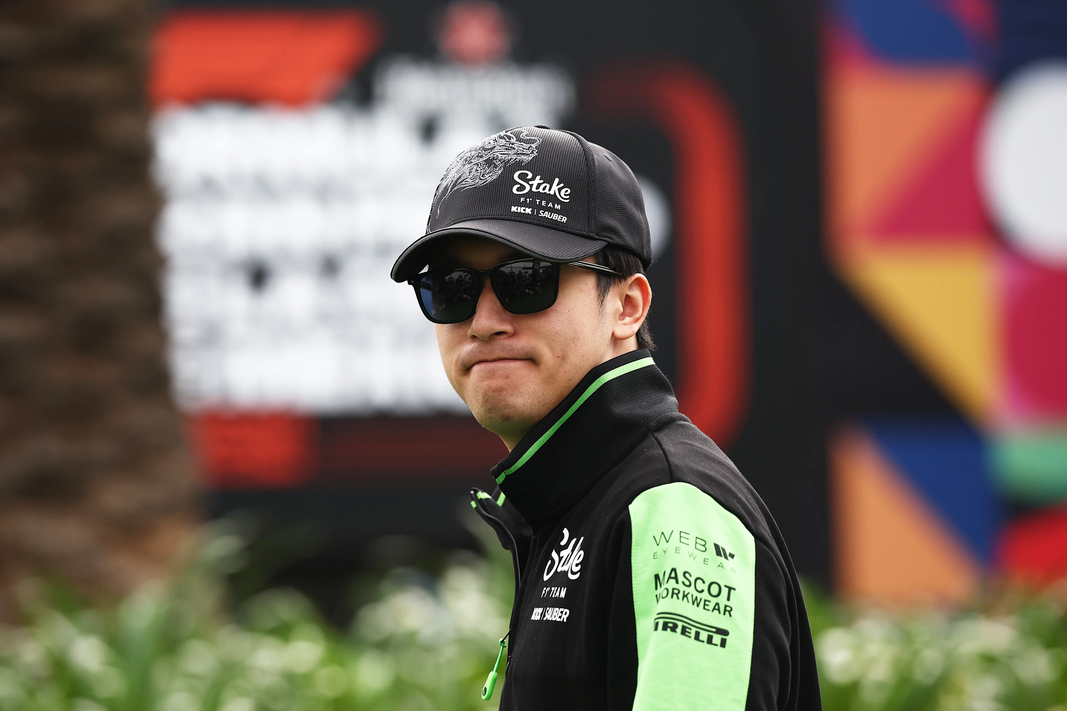 SAO PAULO, BRAZIL - OCTOBER 31: Zhou Guanyu of China and Stake F1 Team Kick Sauber looks on in the