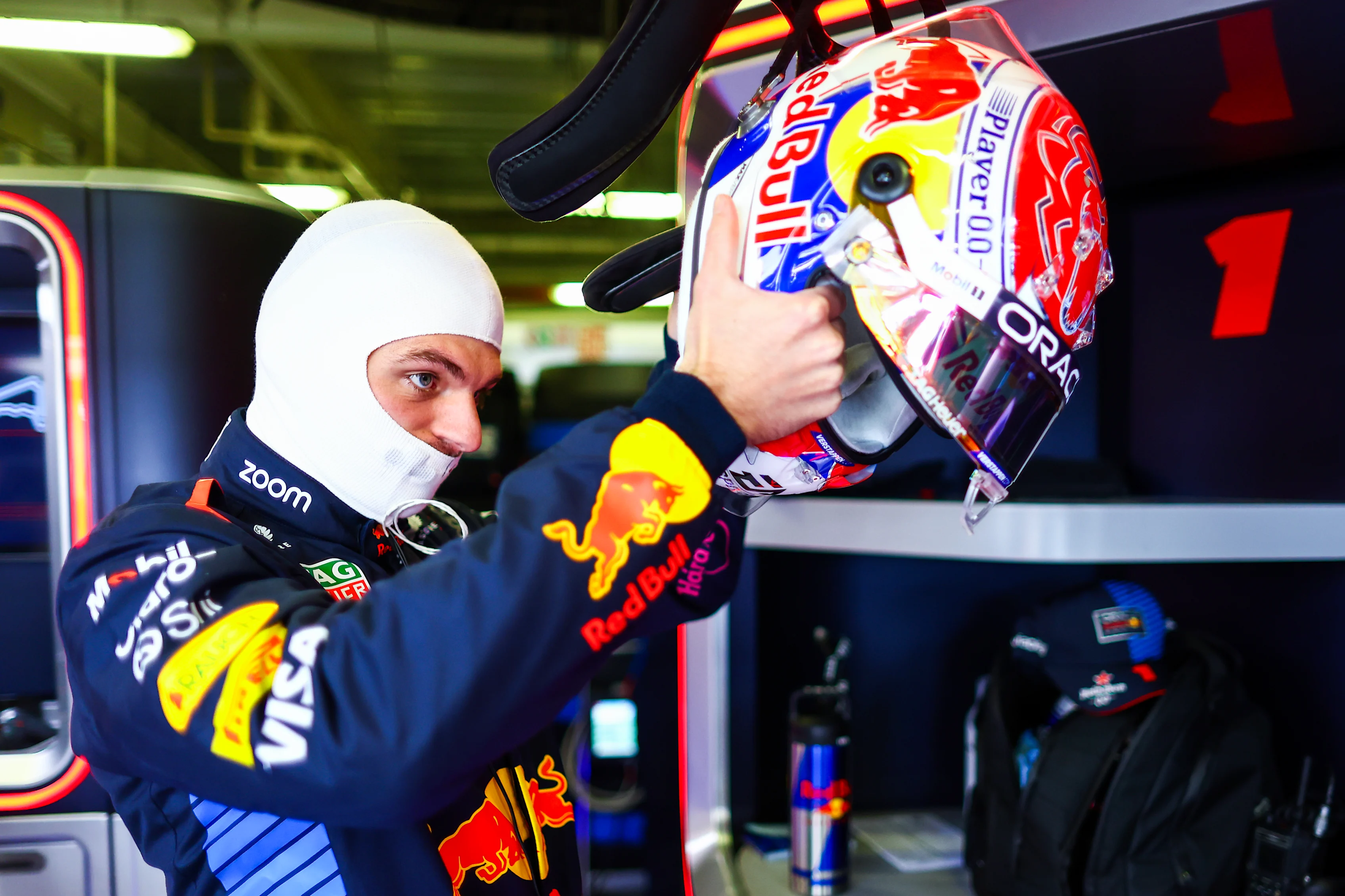 MEXICO CITY, MEXICO - OCTOBER 25: Max Verstappen of the Netherlands and Oracle Red Bull Racing prepares to drive in the garage during practice ahead of the F1 Grand Prix of Mexico at Autodromo Hermanos Rodriguez on October 25, 2024 in Mexico City, Mexico. (Photo by Mark Thompson/Getty Images)