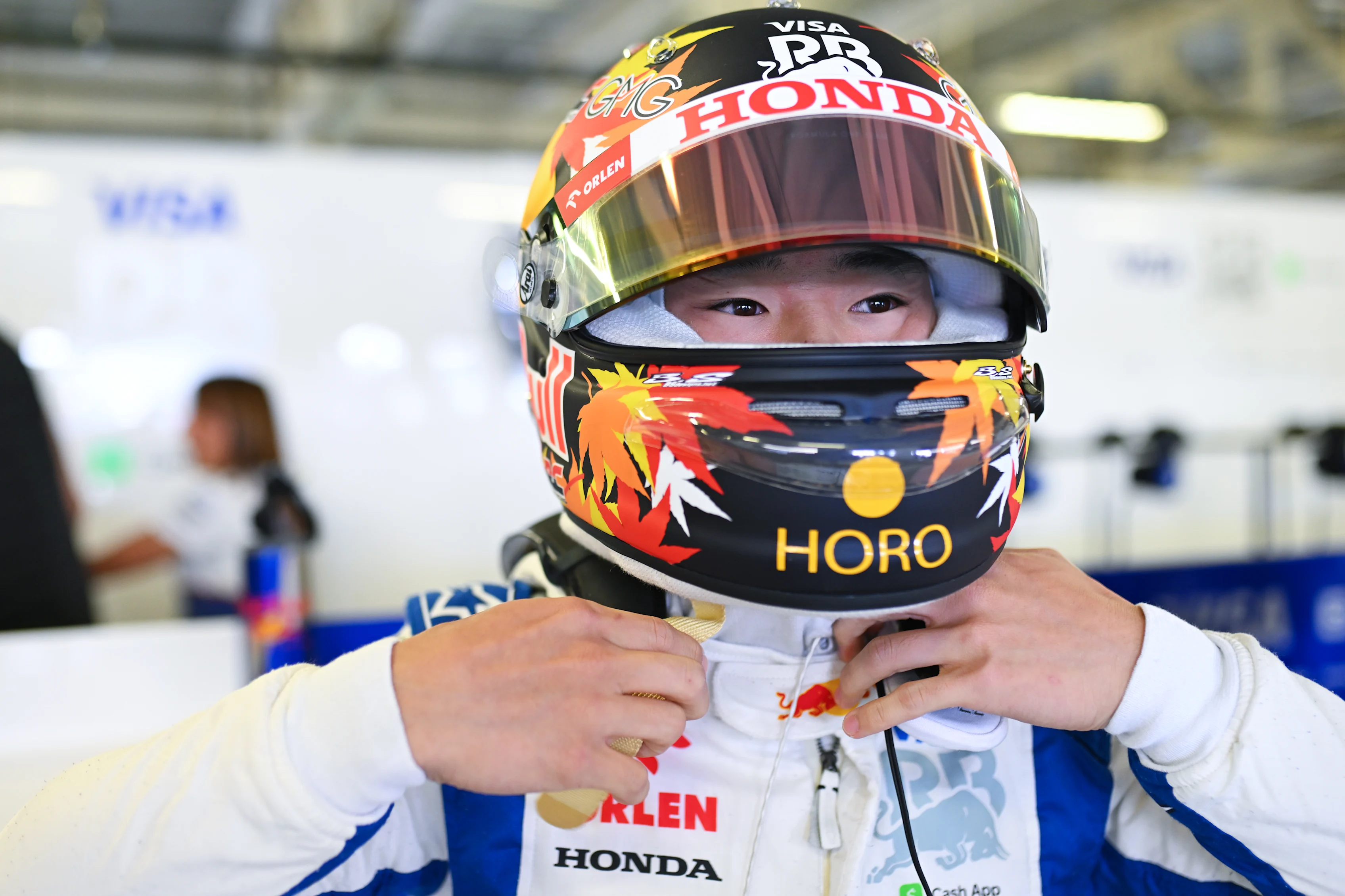 MEXICO CITY, MEXICO - OCTOBER 25: Yuki Tsunoda of Japan and Visa Cash App RB prepares to drive in the garage during practice ahead of the F1 Grand Prix of Mexico at Autodromo Hermanos Rodriguez on October 25, 2024 in Mexico City, Mexico. (Photo by Rudy Carezzevoli/Getty Images)