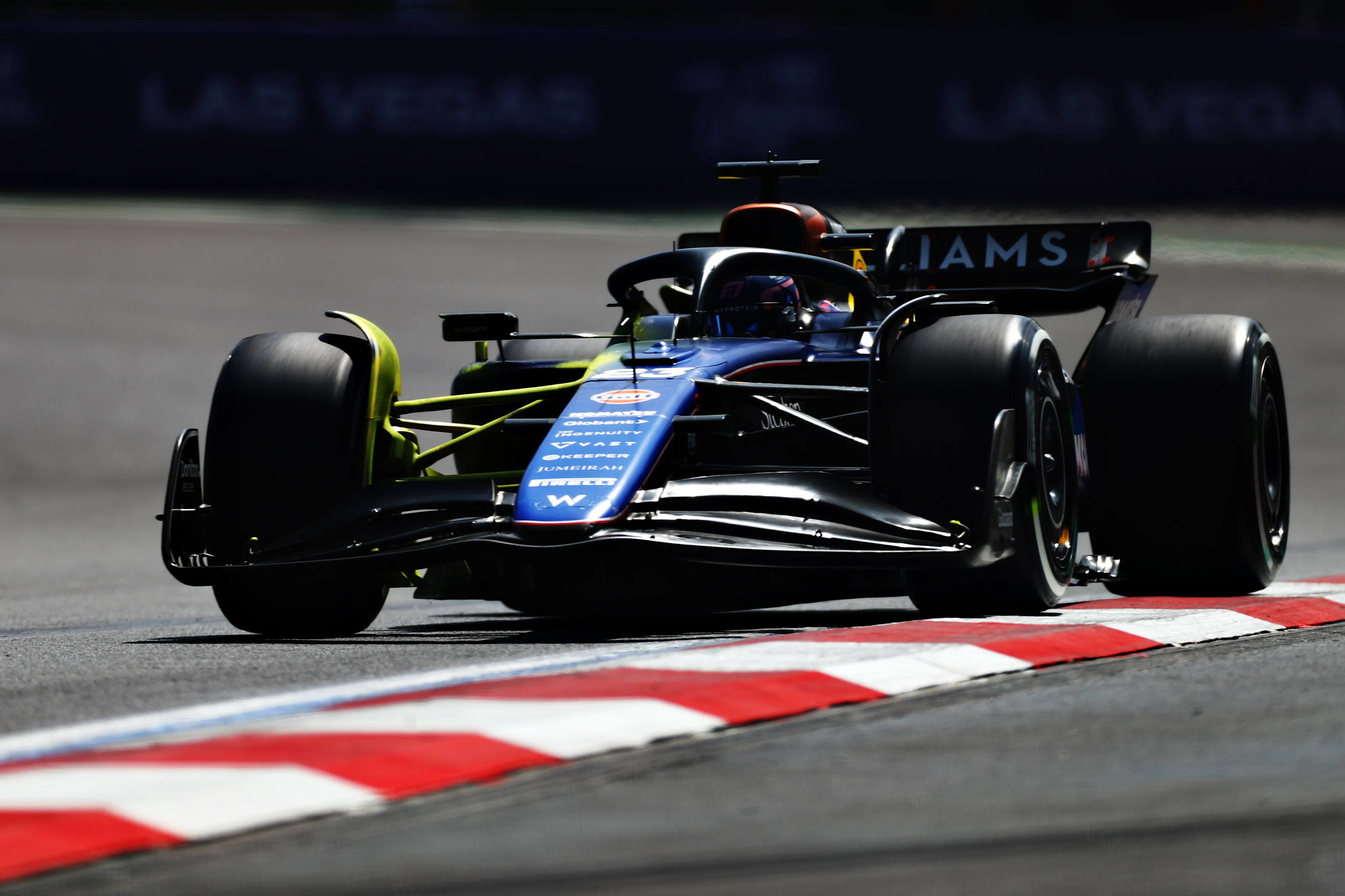 MEXICO CITY, MEXICO - OCTOBER 25: Alexander Albon of Thailand driving the (23) Williams FW46 Mercedes on track during practice ahead of the F1 Grand Prix of Mexico at Autodromo Hermanos Rodriguez on October 25, 2024 in Mexico City, Mexico. (Photo by Peter Fox - Formula 1/Formula 1 via Getty Images)