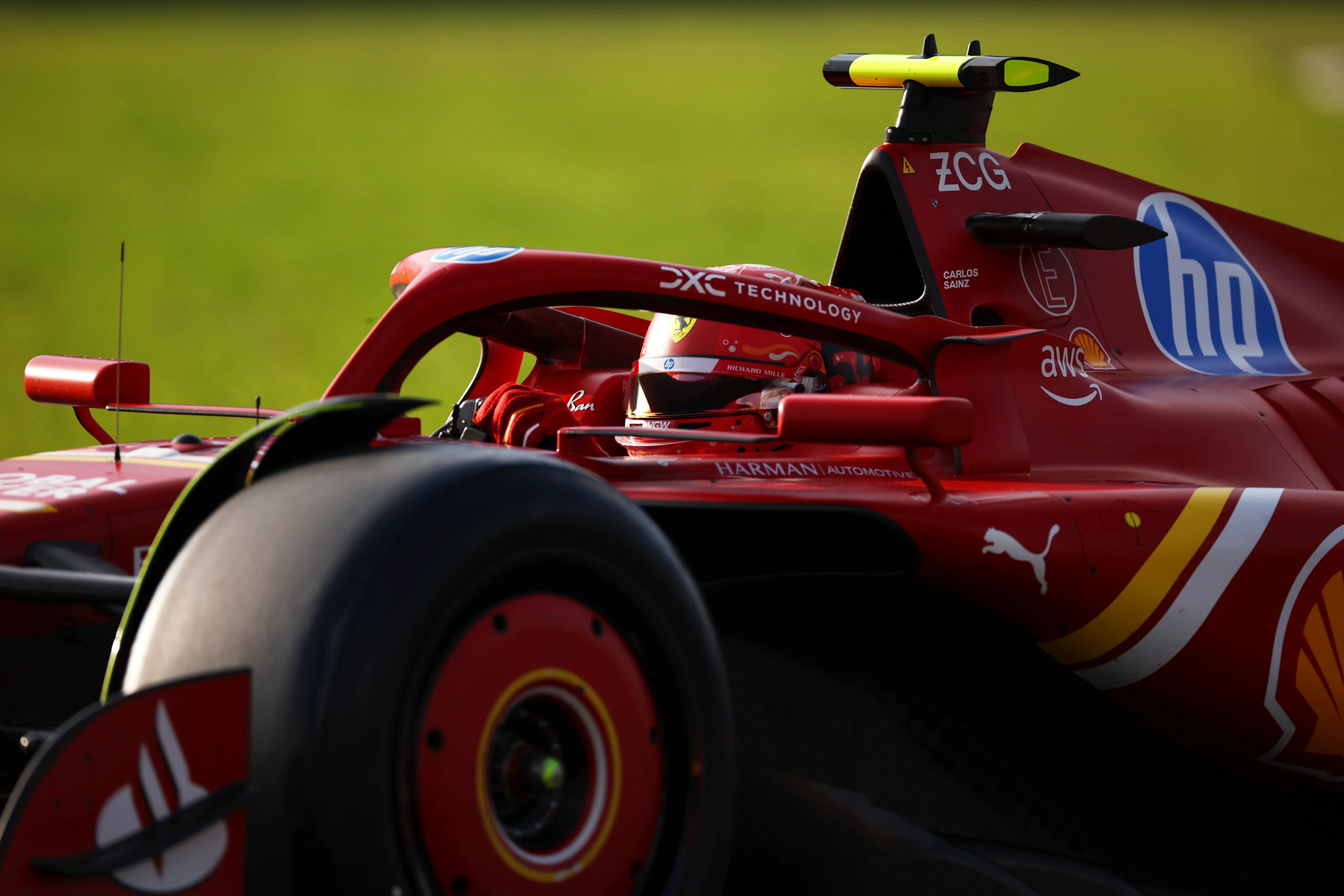 MEXICO CITY, MEXICO - OCTOBER 25: Carlos Sainz of Spain driving (55) the Ferrari SF-24 on track during practice ahead of the F1 Grand Prix of Mexico at Autodromo Hermanos Rodriguez on October 25, 2024 in Mexico City, Mexico. (Photo by Jared C. Tilton/Getty Images)