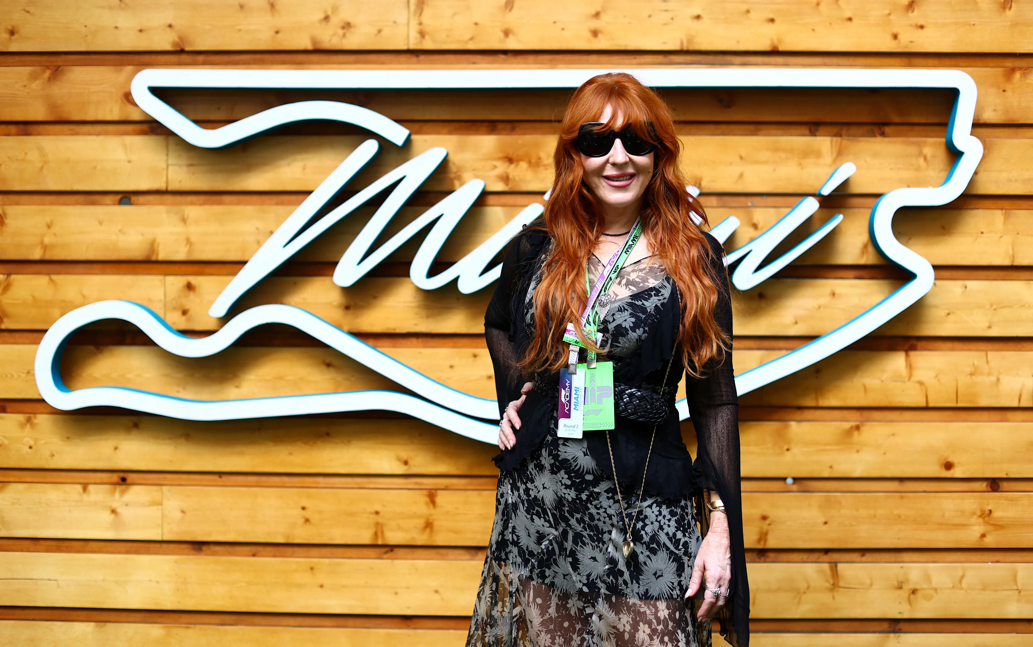MIAMI, FLORIDA - MAY 05: Charlotte Tilbury attends the F1 Grand Prix of Miami at Miami