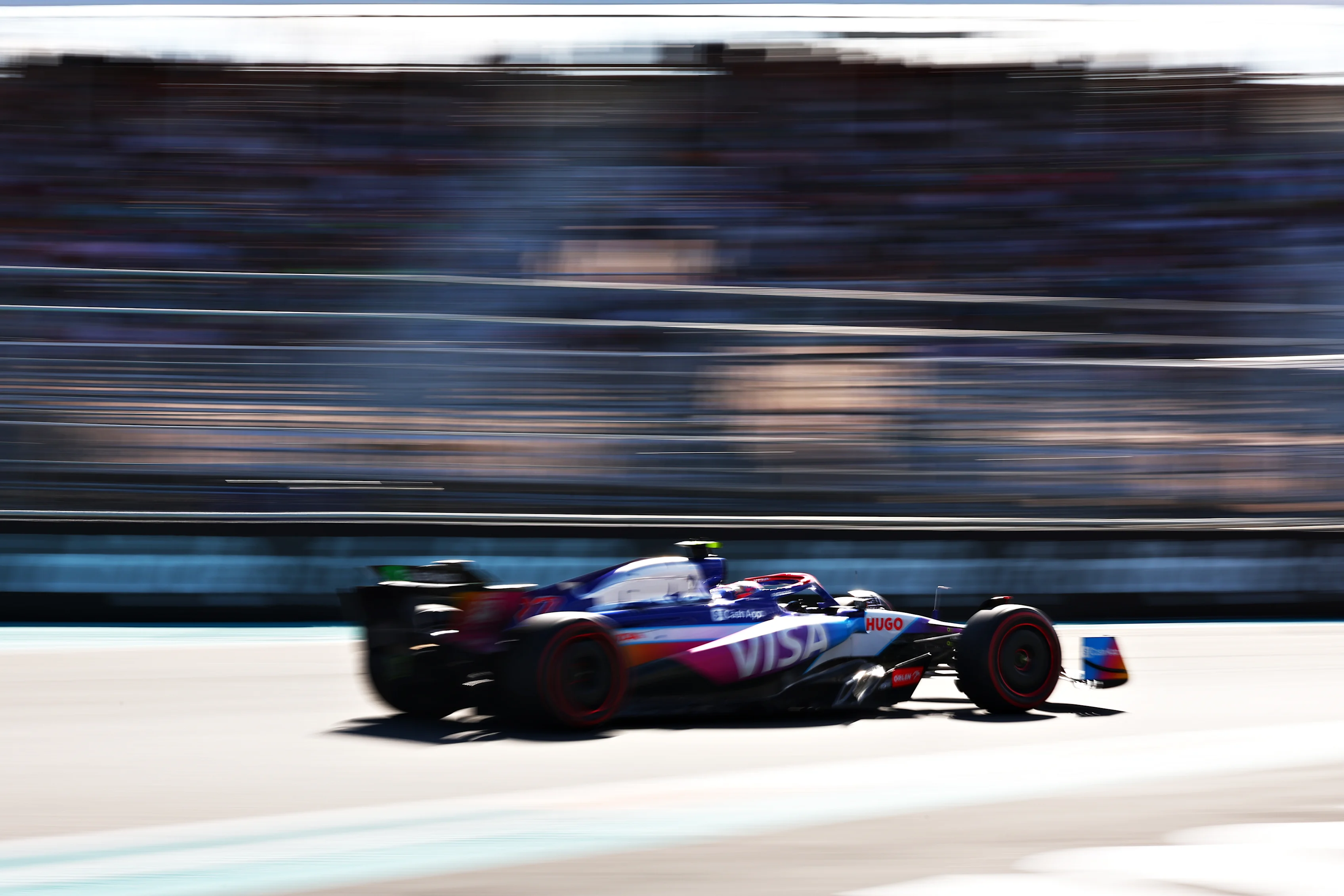 MIAMI, FLORIDA - MAY 04: Yuki Tsunoda of Japan driving the (22) Visa Cash App RB VCARB 01 on track