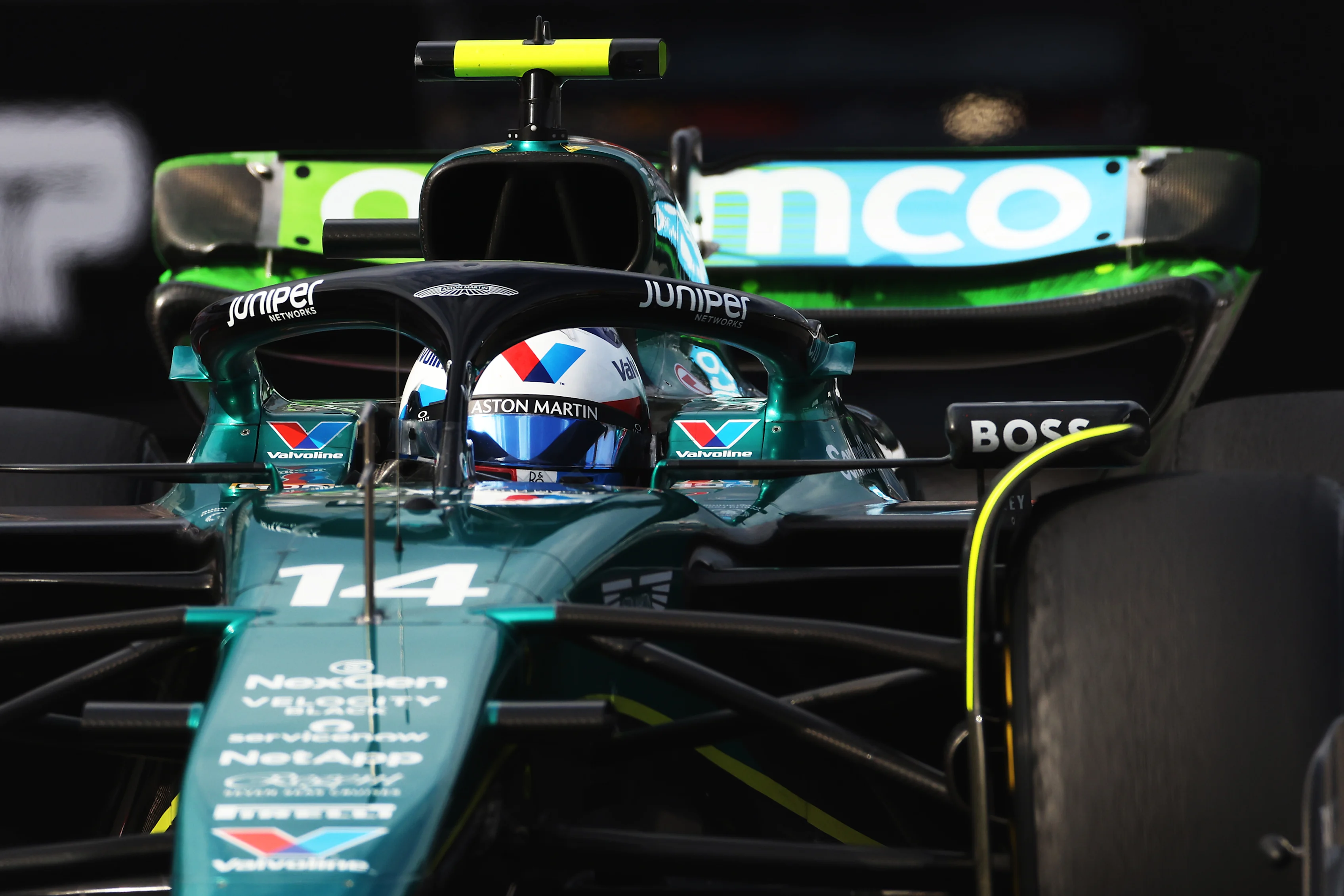 MONTE-CARLO, MONACO - MAY 24: Fernando Alonso of Spain driving the (14) Aston Martin AMR24 Mercedes