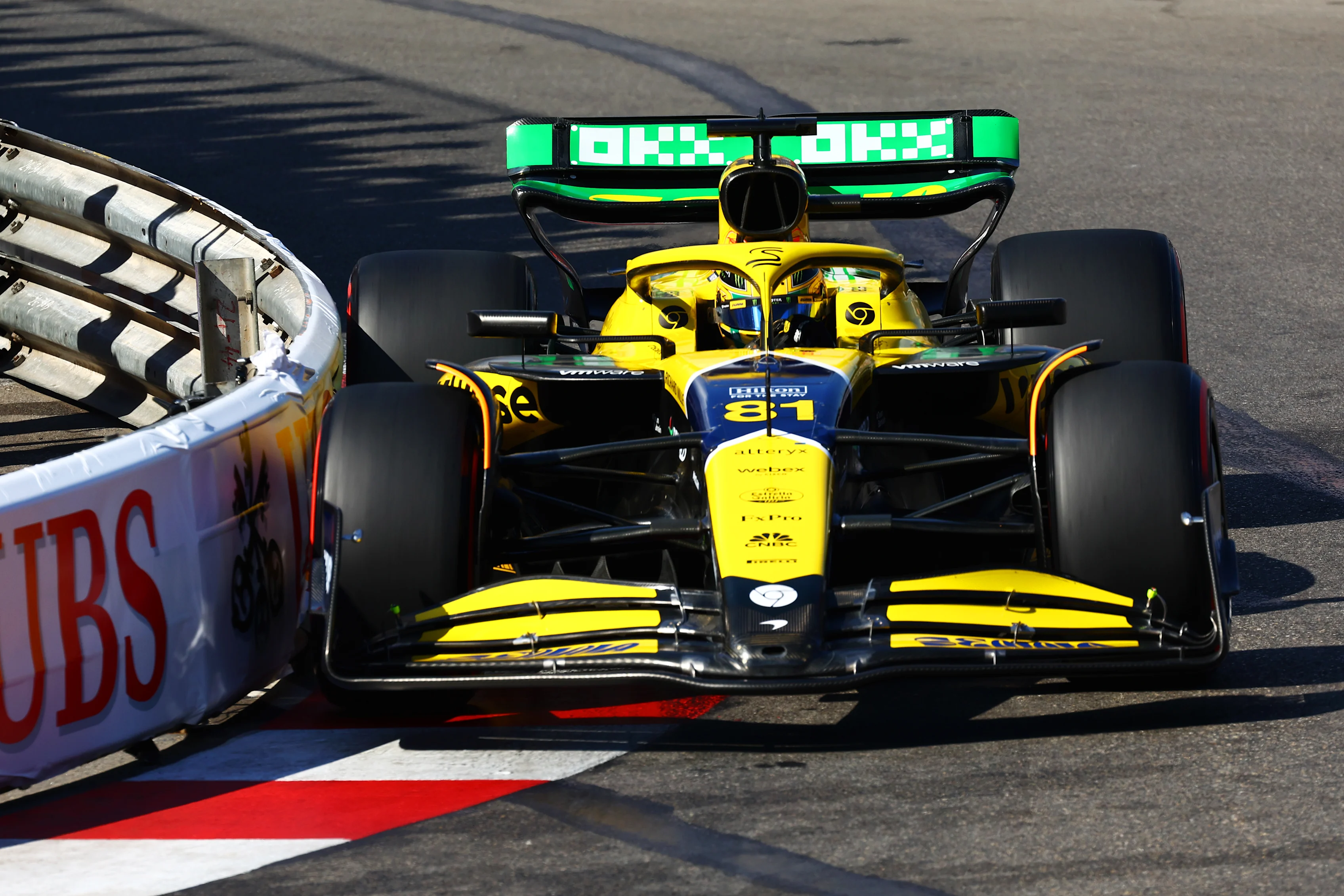 MONTE-CARLO, MONACO - MAY 25: Oscar Piastri of Australia driving the (81) McLaren MCL38 Mercedes on track during qualifying ahead of the F1 Grand Prix of Monaco at Circuit de Monaco on May 25, 2024 in Monte-Carlo, Monaco. (Photo by Mark Thompson/Getty Images)