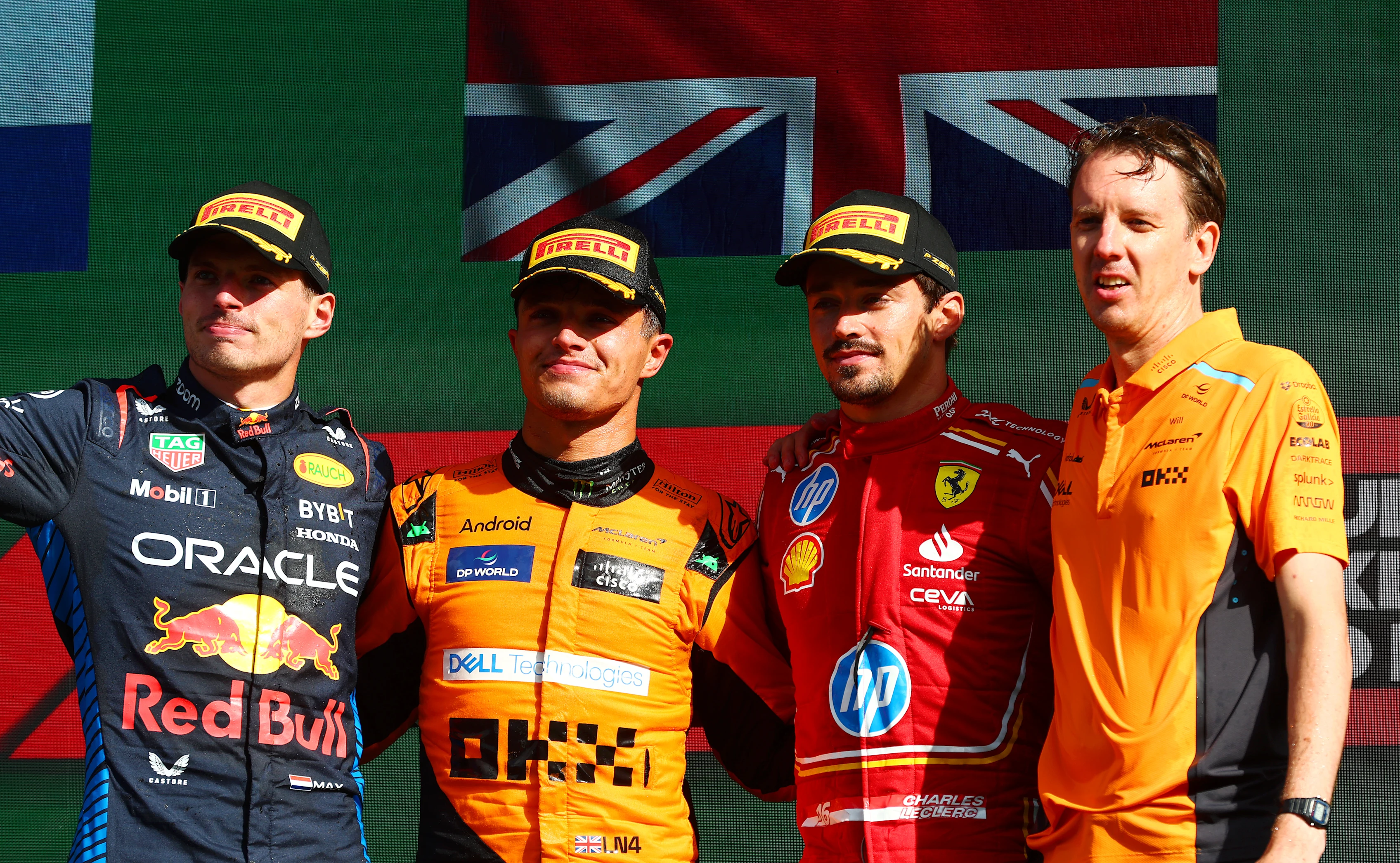 ZANDVOORT, NETHERLANDS - AUGUST 25: Second placed Max Verstappen of the Netherlands and Oracle Red